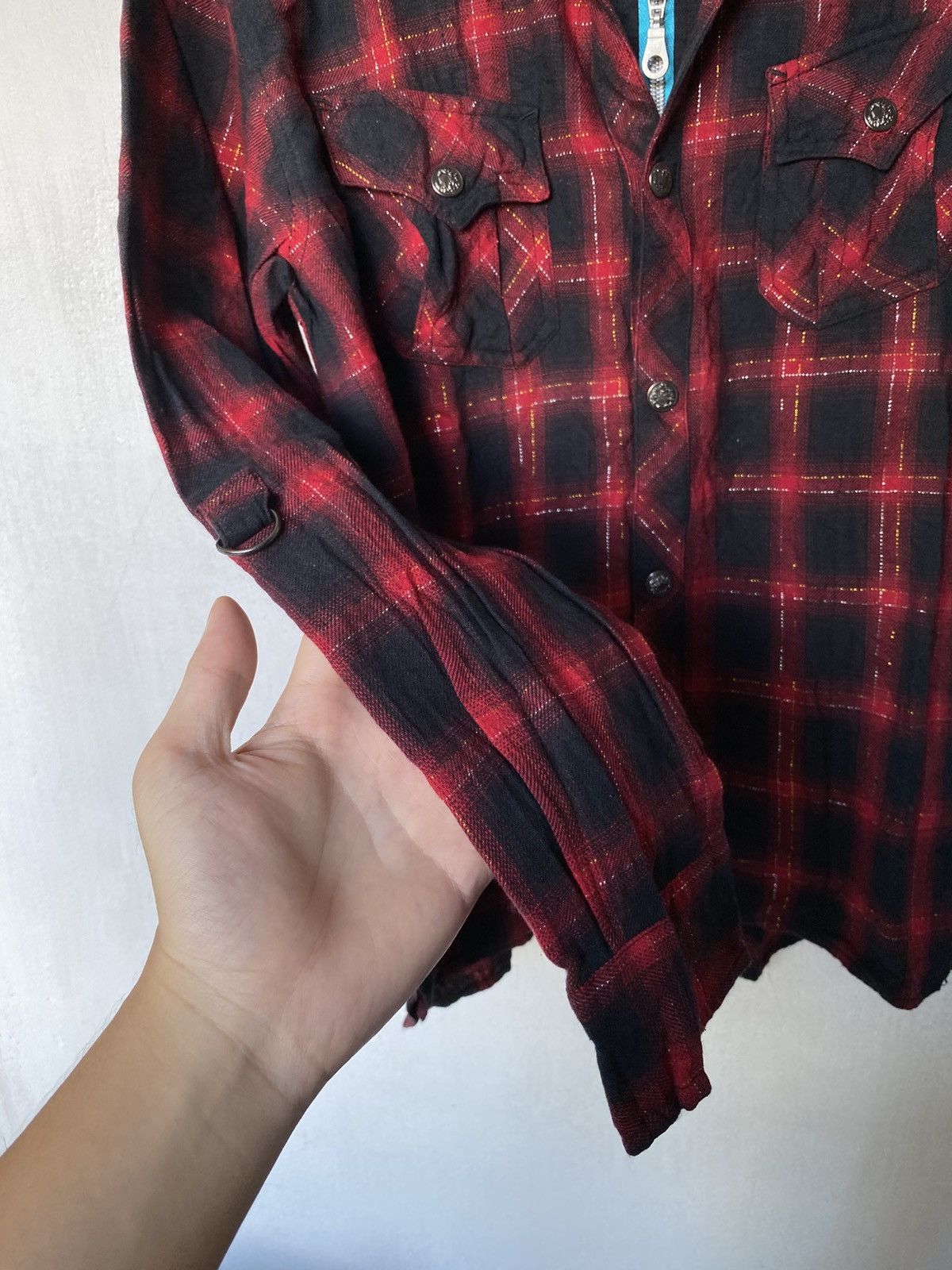Hysteric Glamour × If Six Was Nine × Japanese Brand 31040=Skkone Double Layer Veterano Shirt Hoodie Size US L / EU 52-54 / 3 - 5 Thumbnail