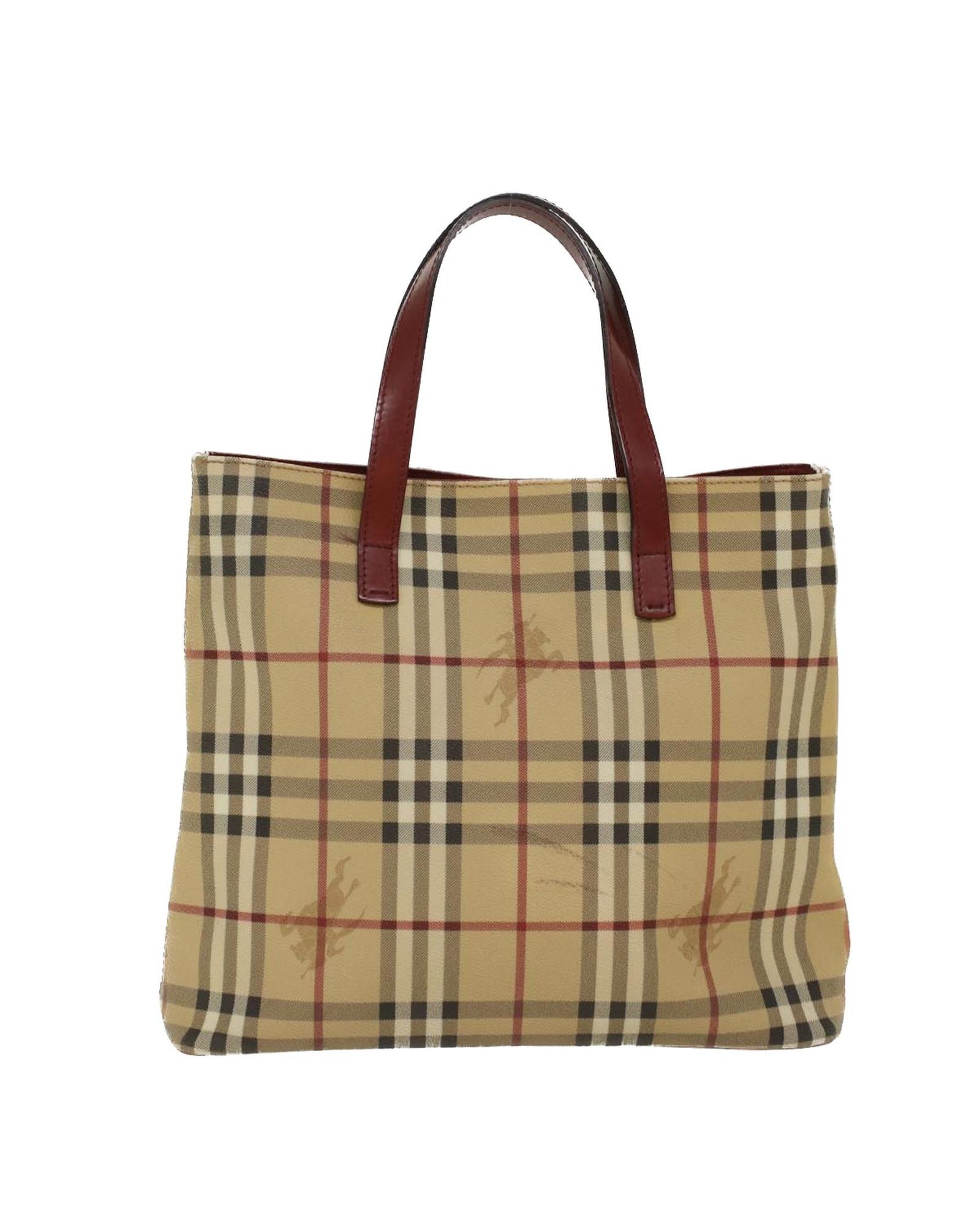 image of Practical And Elegant Burberry Nova Check Bag in Beige, Women's