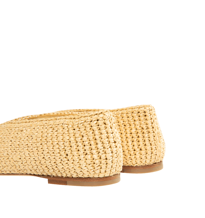 Bottega Veneta o1h1sh10526 Rosa Ballerina Flat in Beige/Natural Size US 8 / IT 38 - 4 Thumbnail
