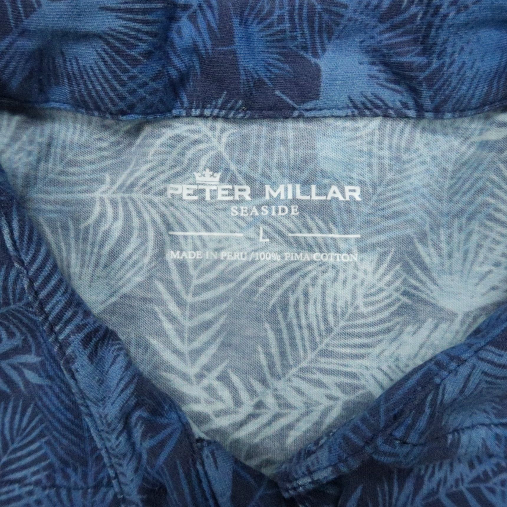 Peter Millar Peter Millar Performance Polo Shirt Men's Large Blue Floral Short Sleeve Golf Casual Size US L / EU 52-54 / 3 - 3 Thumbnail