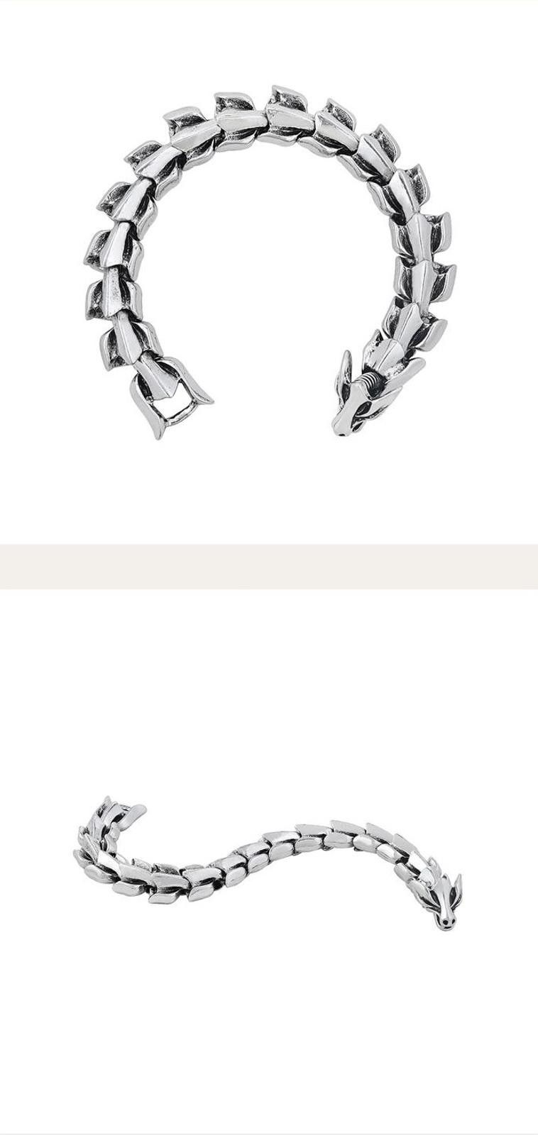 Jewelry Silver Chunky Chain Link Bracelet, Men's Accessory Size ONE SIZE - 5 Thumbnail