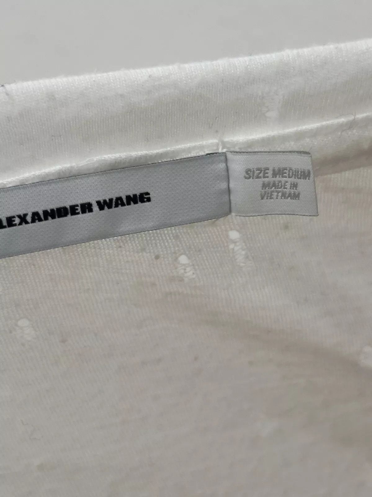 T by Alexander Wang T Alexander Wang Womens Distressed T-shirt Tee White Size M / US 6-8 / IT 42-44 - 10 Thumbnail