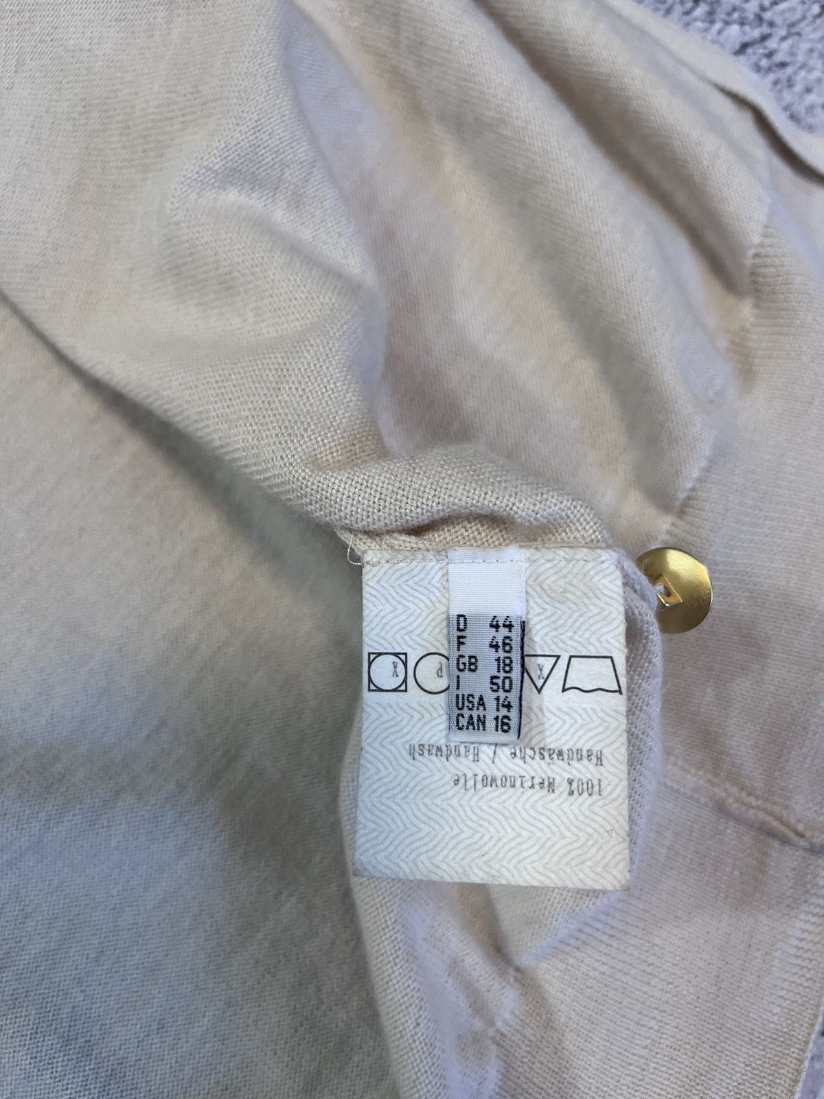 Burberry Burberrys Women Cardigan Beige Wool Vintage Gold Button Logo Size XL / US 12-14 / IT 48-50 - 11 Thumbnail