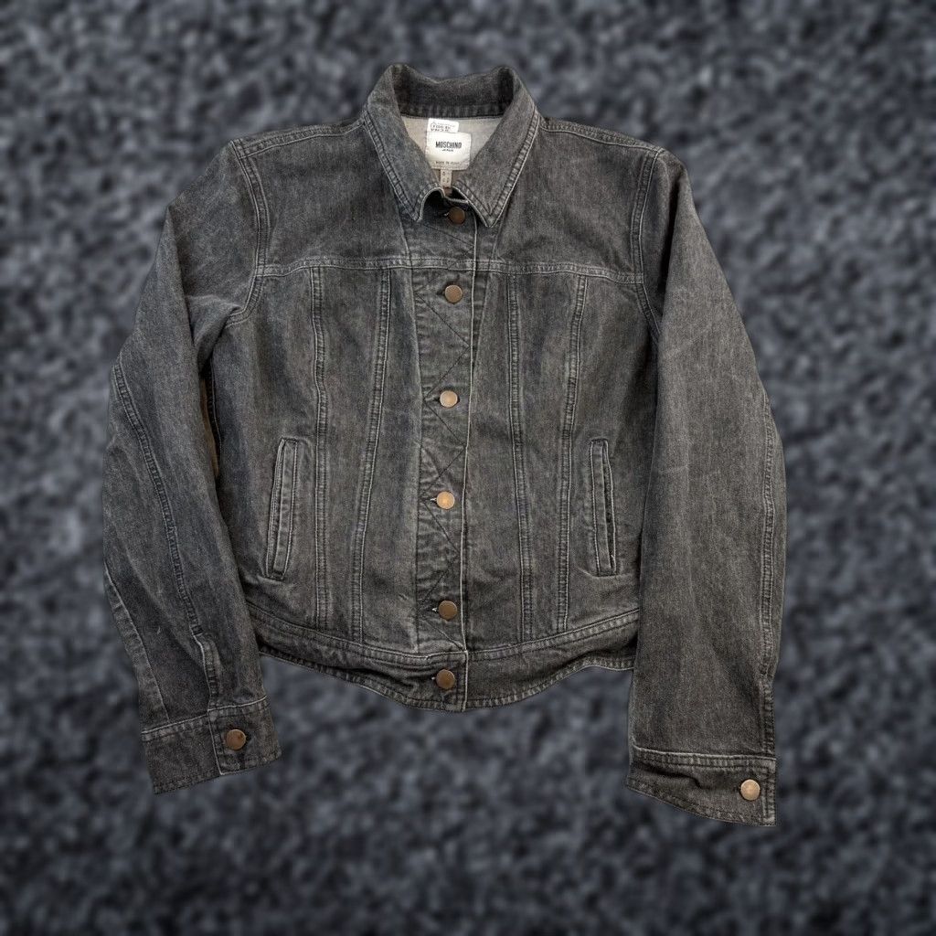 Moschino VINTAGE Moschino Jeans Jacket Womens M Black Denim Button Up Made Italy Jacket Womens M Black Denim Button Up Made Italy Size 32" / US 10 / IT 46 - 1 Thumbnail