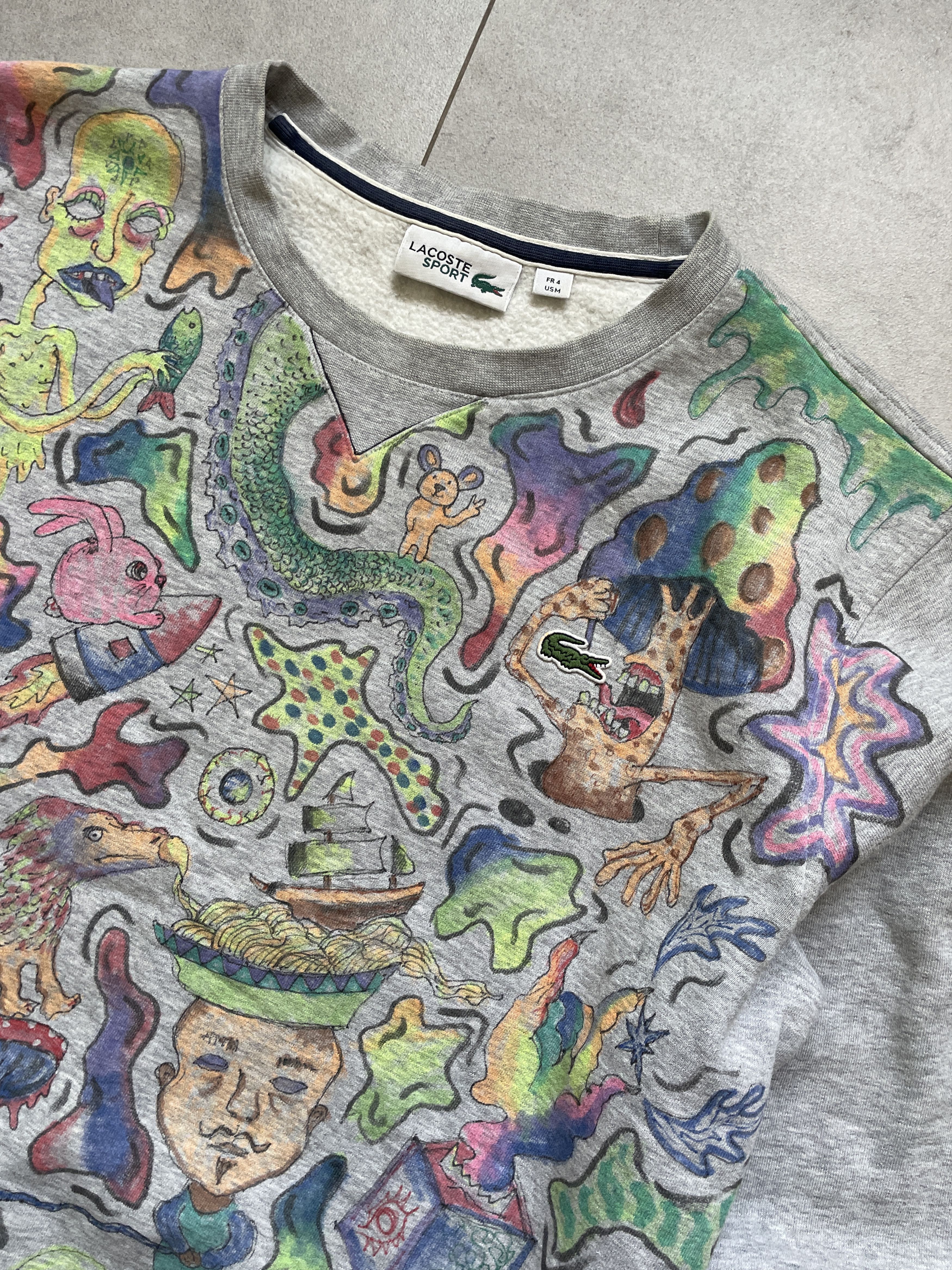 Thunderdome Y2K CUSTOM MADE ACID FOREST LSD PSYLOCIBIN GRAY CREWNECK Size US M / EU 48-50 / 2 - 2 Thumbnail