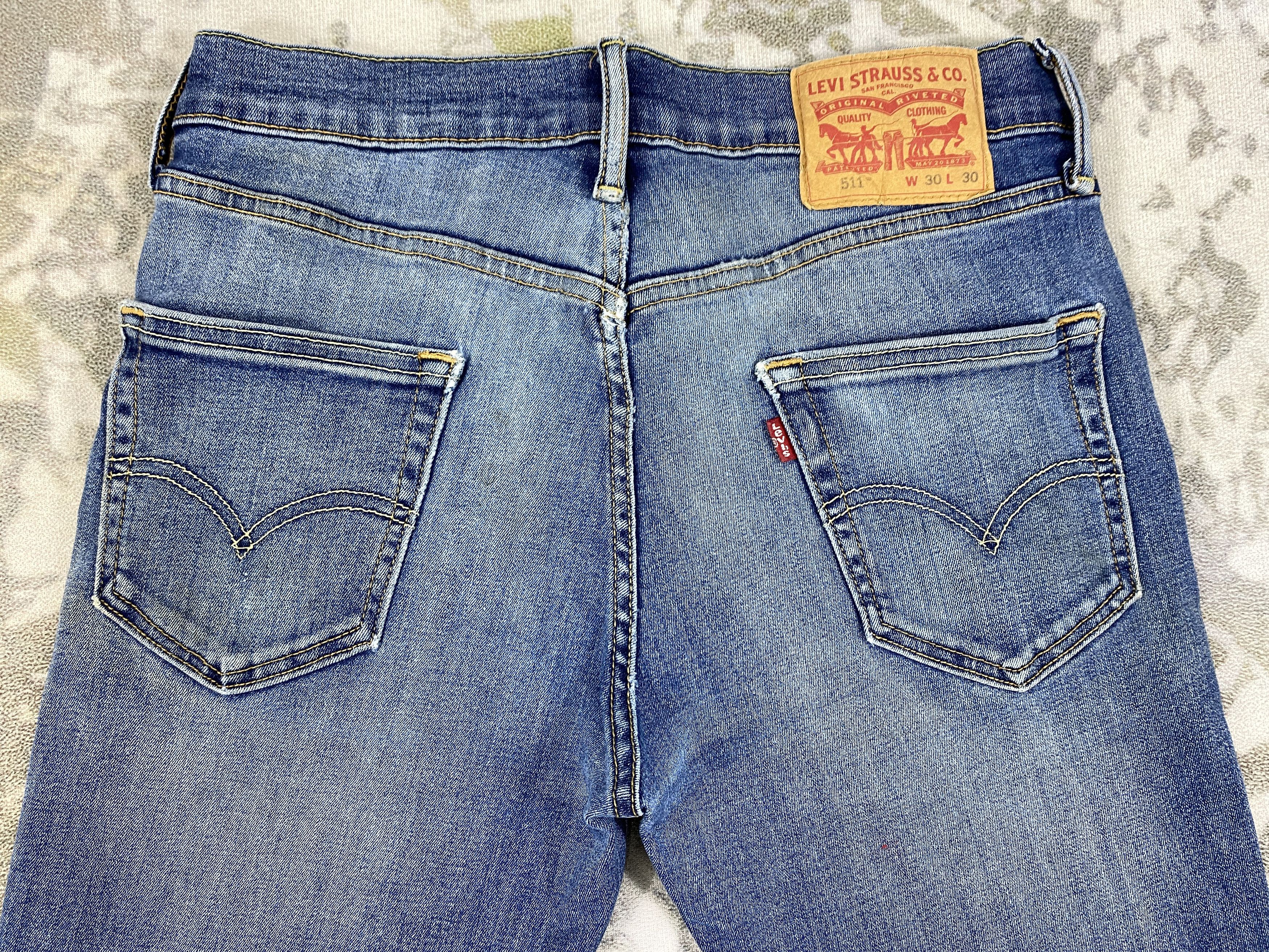 Levi's Distressed Blue Levi's 511 Jeans 30x29.5 Denim -SJ115 Size US 30 / EU 46 - 4 Thumbnail