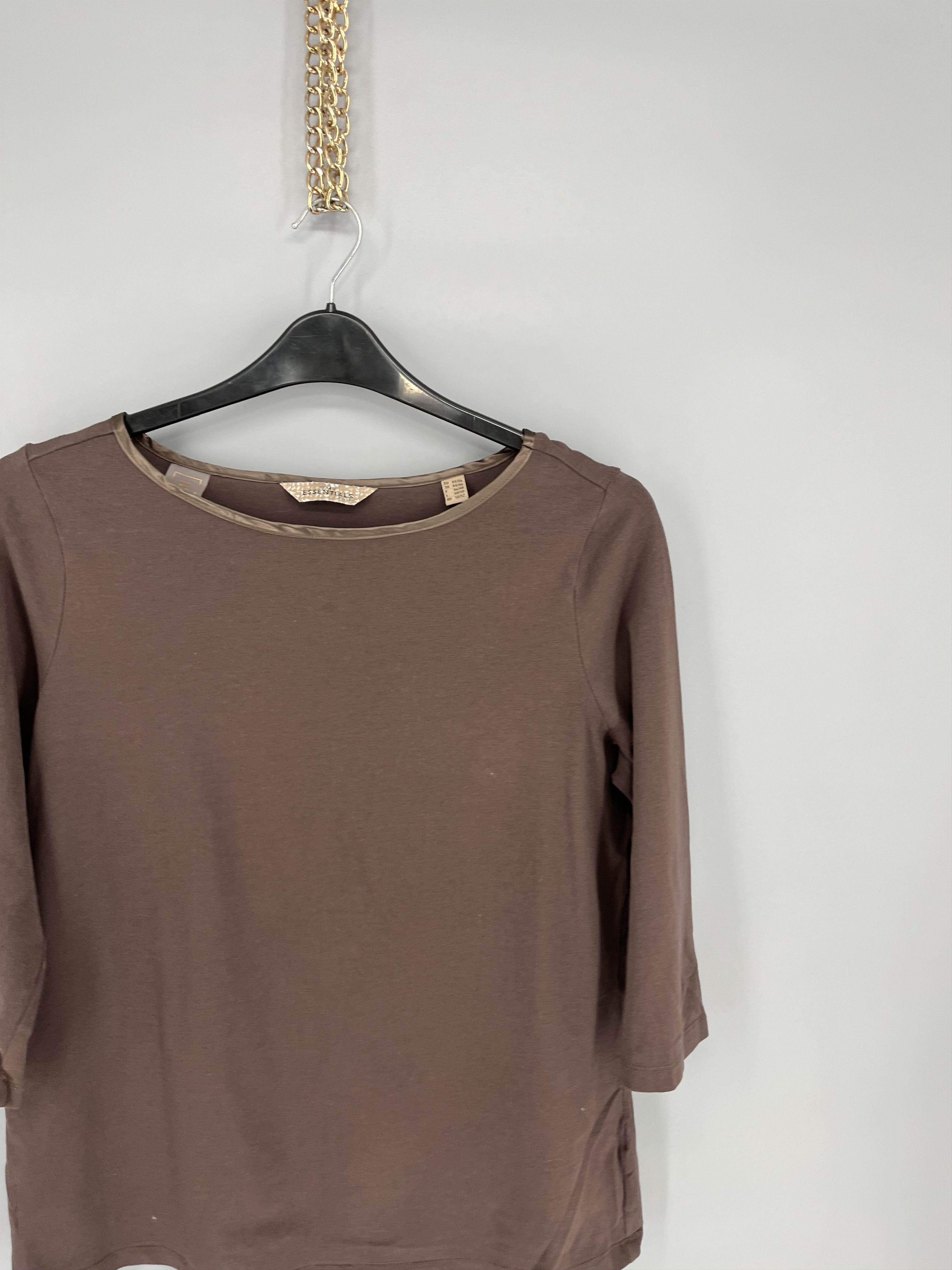 Vintage Vintage Fear of God Essentials Crew Neck Long Tshirt Tan Size XL / US 12-14 / IT 48-50 - 5 Thumbnail