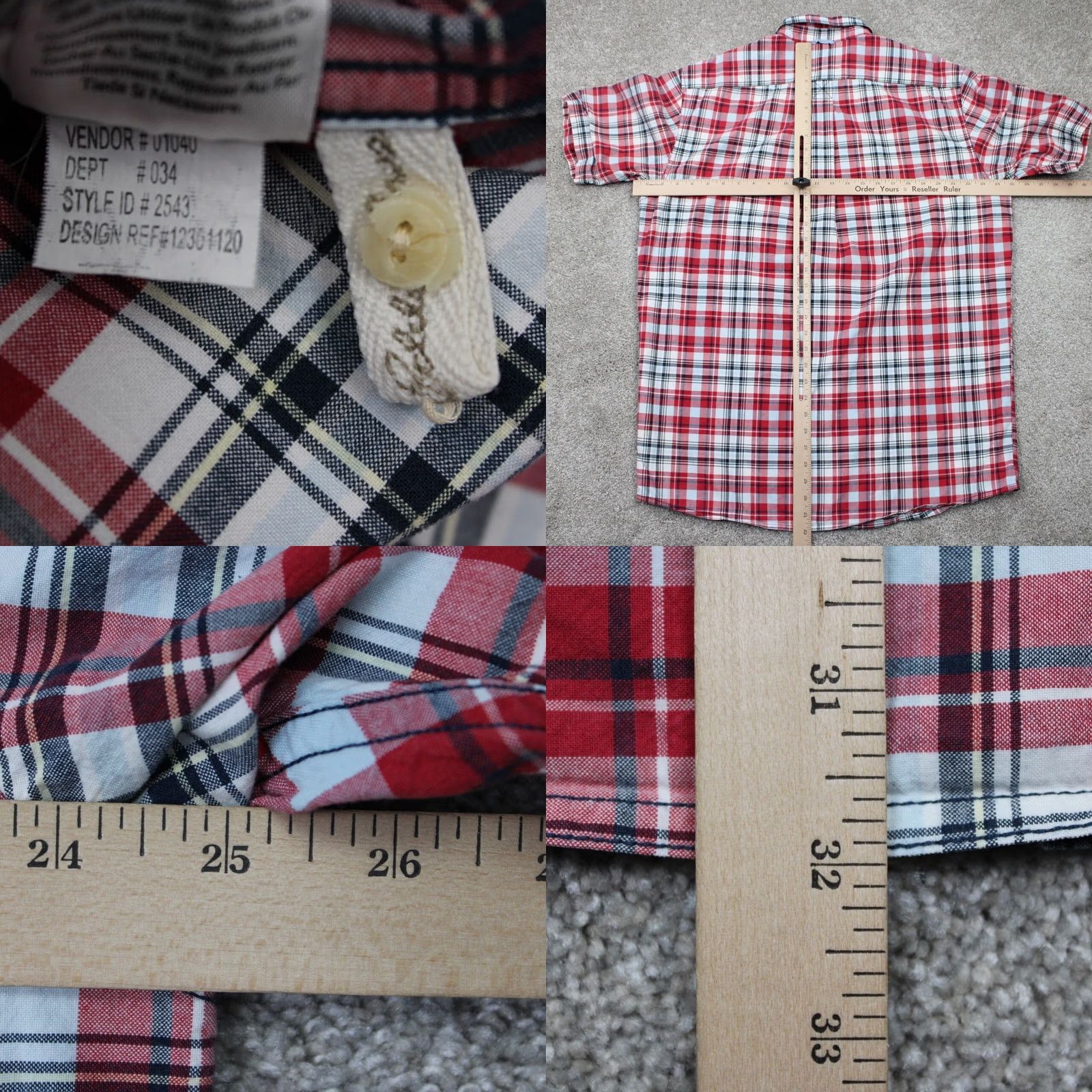 Eddie Bauer Eddie Bauer Travex Button-Up Shirt Mens Large-Tall Red/Blue/White Cotton S/S Plaid Casual Vintage No Size US L / EU 52-54 / 3 - 8 Thumbnail