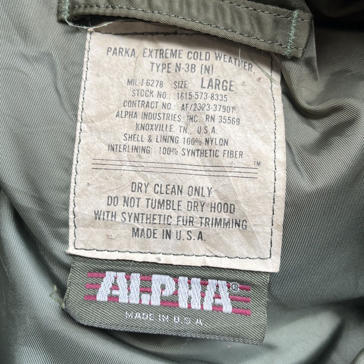 Alpha Industries × Vintage VINTAGE ALPHA INDUSTRIES N-3B BOMBER FLIGHT JACKET USA Size US L / EU 52-54 / 3 - 18 Thumbnail