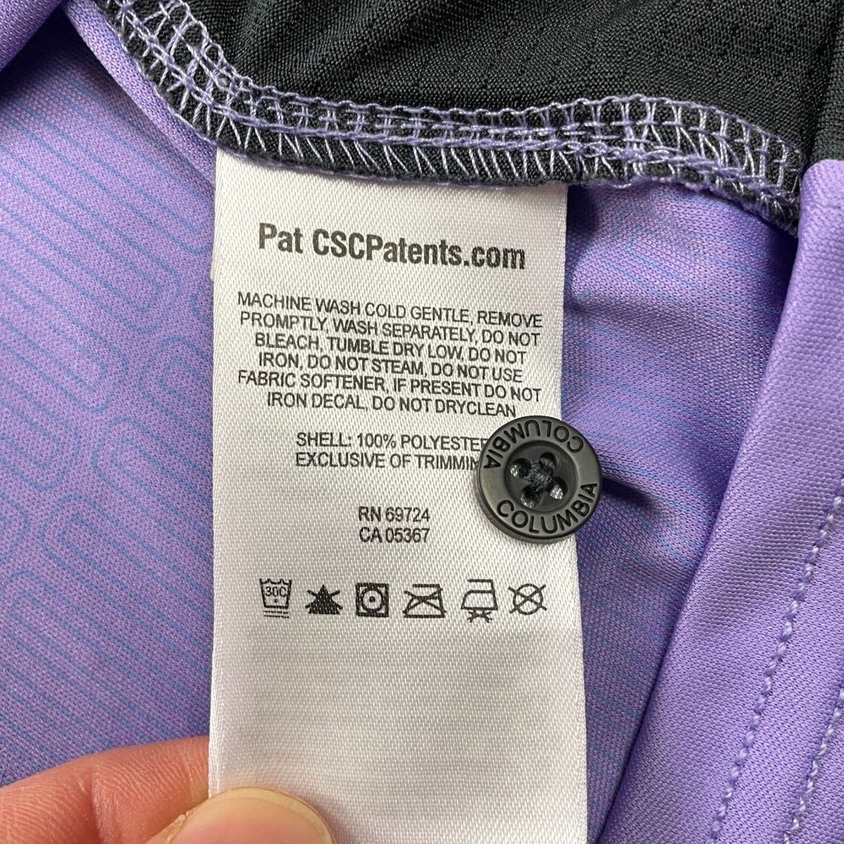 Vintage Columbia Polo Shirt Adult XXL Purple Black Short Sleeve Active Golf Mens Size US XXL / EU 58 / 5 - 4 Thumbnail