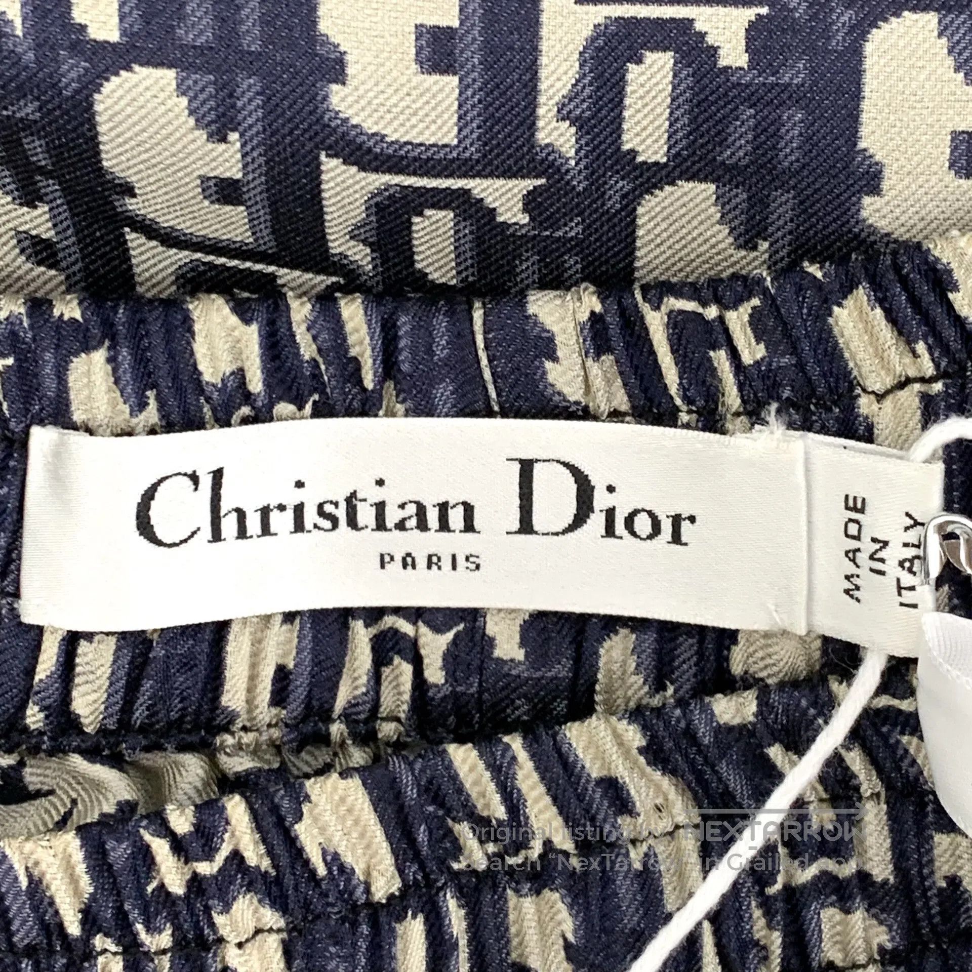 Dior Dior Dark blue logo jacquard full print mulberry silk casu Size US 32 / EU 48 - 6 Thumbnail