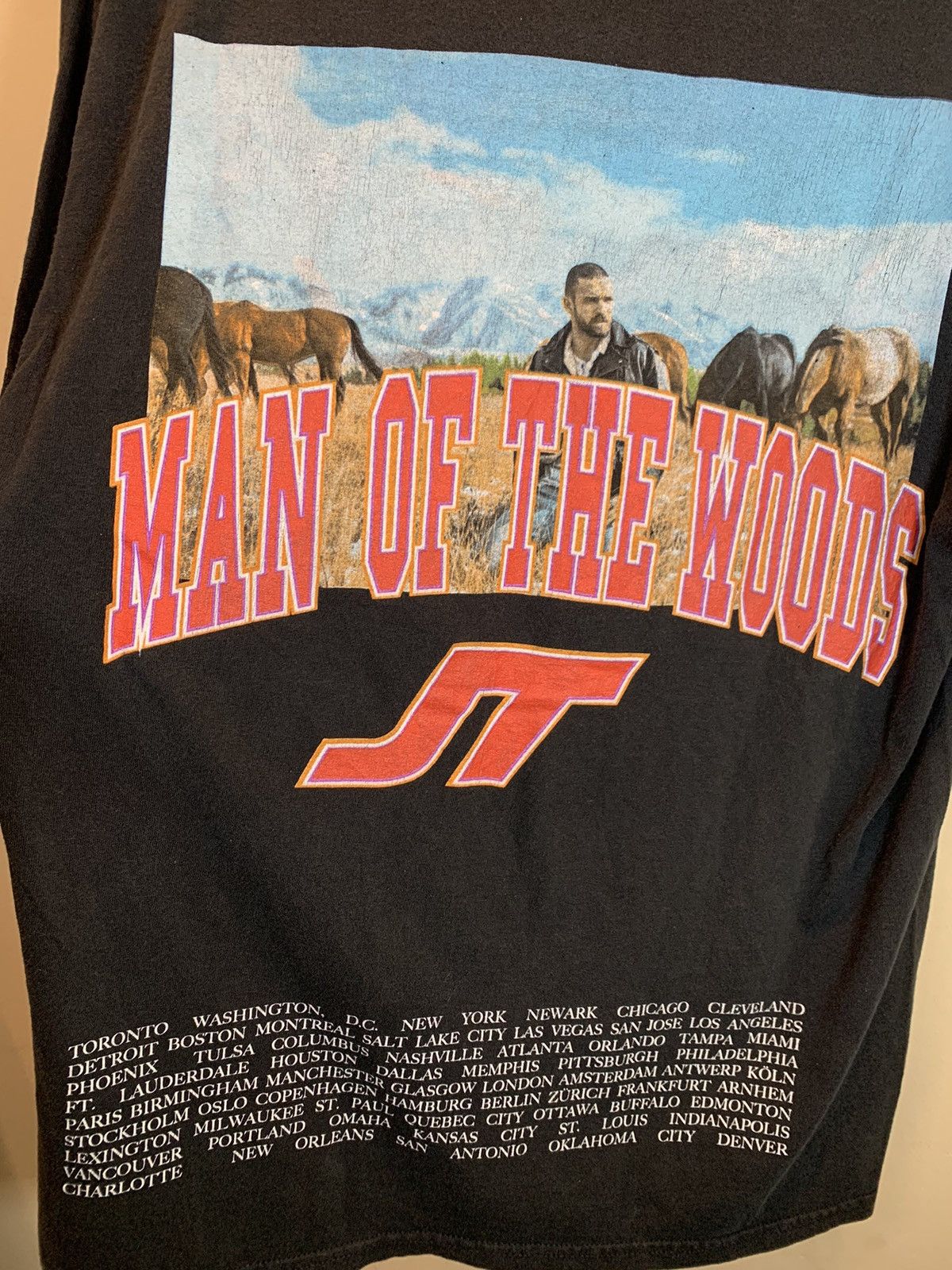 Band Tees × Designer × Heron Preston RARE* Heron Preston Justin Timberlake Man Of The Woods Shirt Size US L / EU 52-54 / 3 - 5 Thumbnail