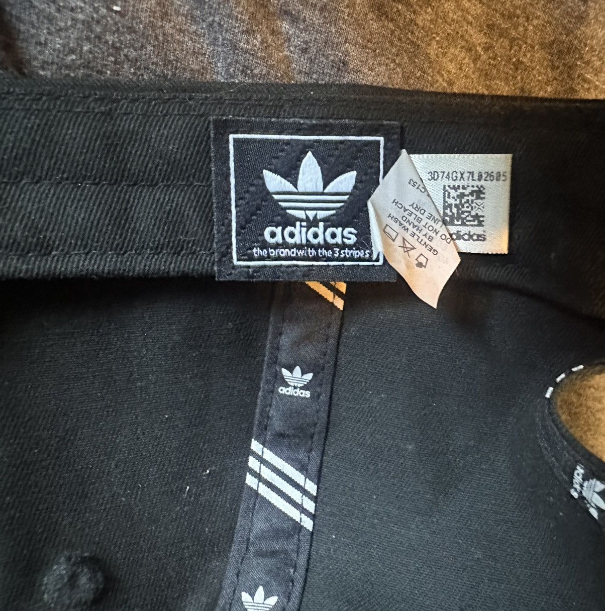 Adidas Adidas Snapback Grey Suede/Black Twill Flat Brim Size ONE SIZE - 4 Thumbnail