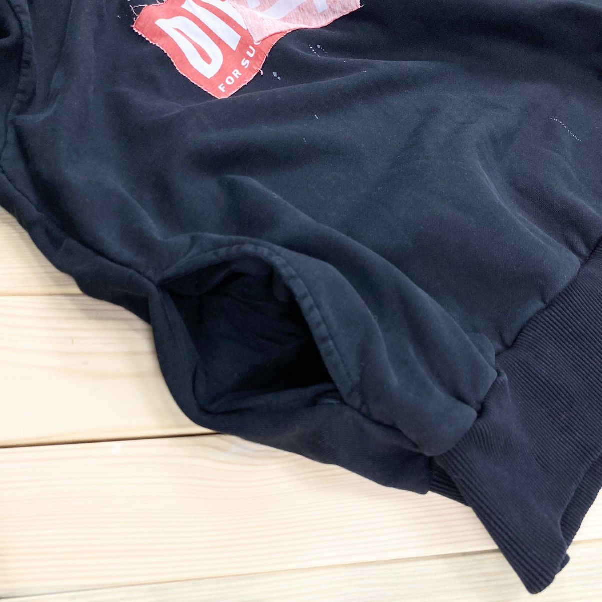 Diesel Diesel Ripped Logo distressed Black Hoodie Size US M / EU 48-50 / 2 - 11 Thumbnail