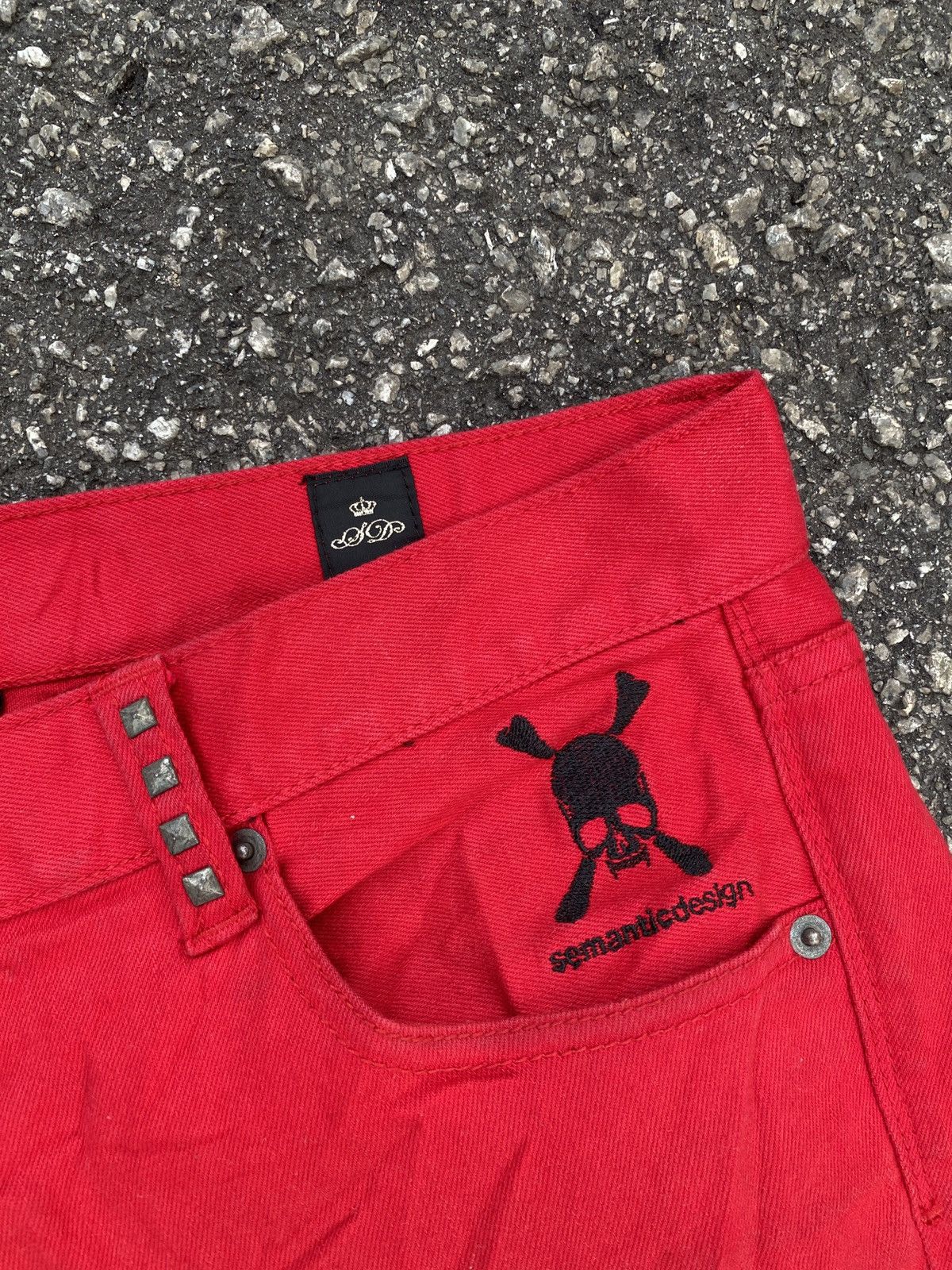 Japanese Brand × semanticdesign 2000s Semantics Design Skull Logo Punk Design Jeans Size US 34 / EU 50 - 8 Thumbnail