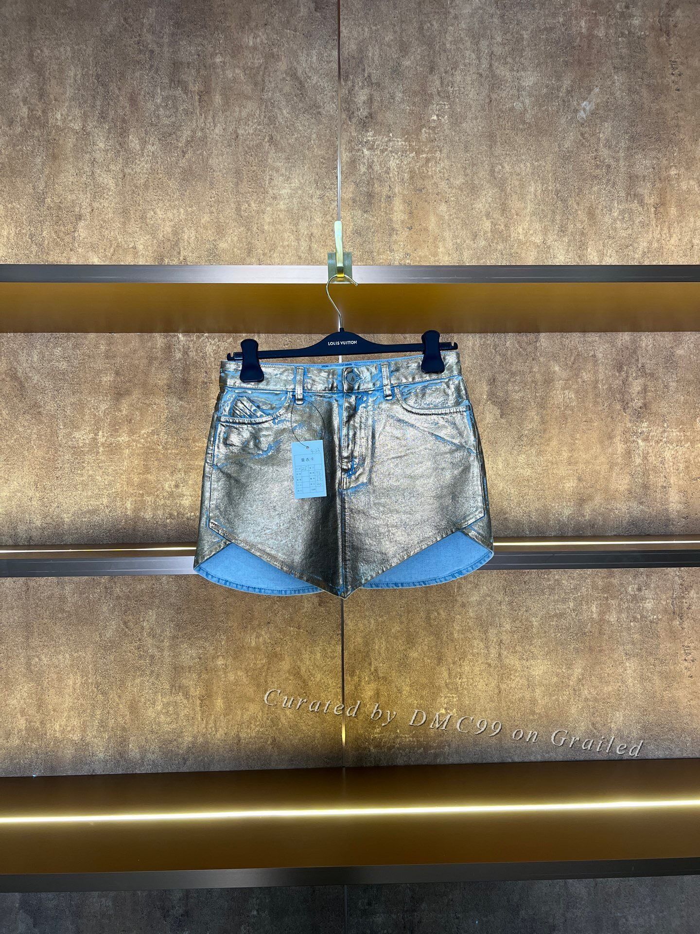 The Attico The Attico Gold Denim Shorts Size 25" / US 0 / IT 36 - 1 Thumbnail