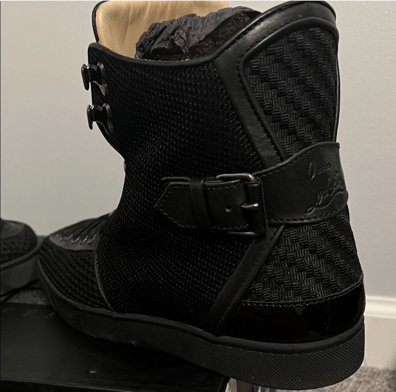 Christian Louboutin Christian Louboutin Louis Black High-Top Sneakers Size US 9.5 / EU 42-43 - 6 Thumbnail