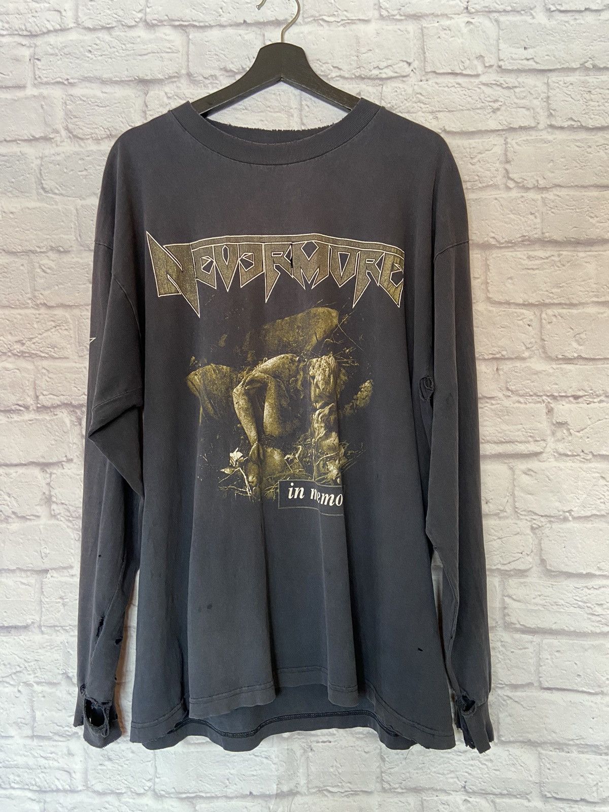 Band Tees (XL) VINTAGE THRASHED NEVERMORE METAL LONGSLEEVE Size US XL / EU 56 / 4 - 11 Thumbnail
