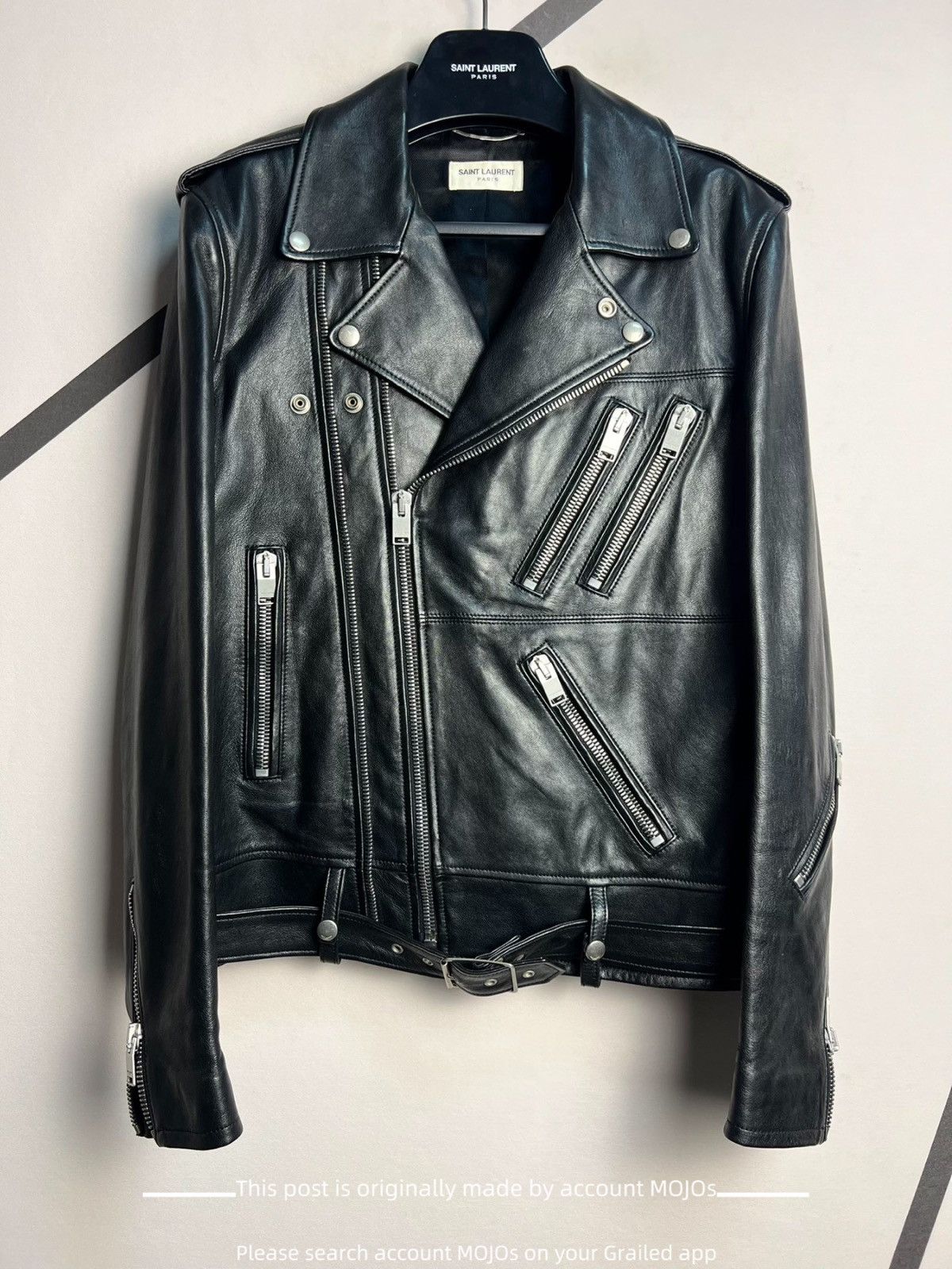 Saint Laurent Paris 13SS Cafe Racer Leather Jacket | Grailed