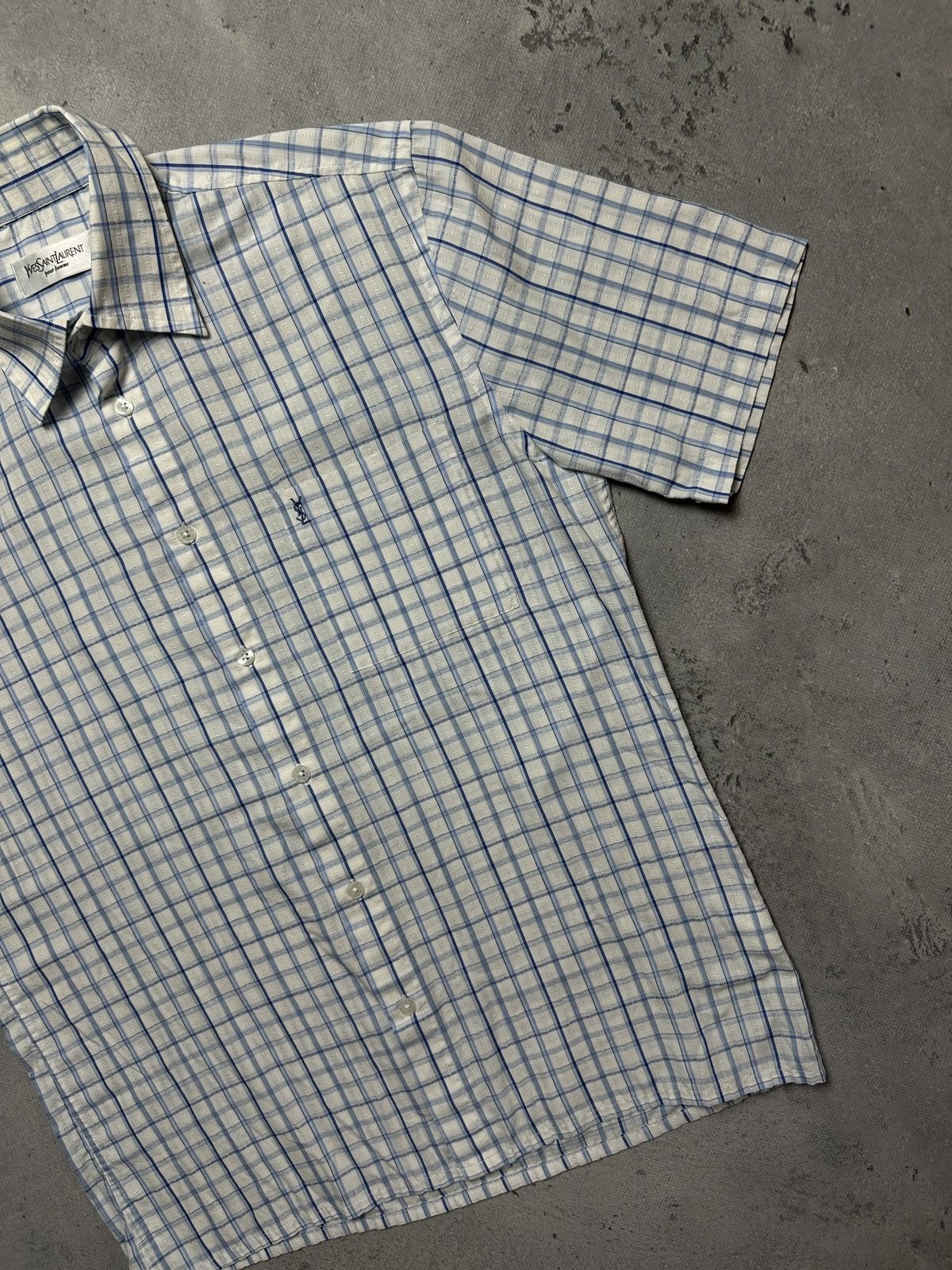 Yves Saint Laurent Lux YSL Shirt Cotton Yves Saint Laurent Summer Shirtsleeve Size US M / EU 48-50 / 2 - 3 Thumbnail
