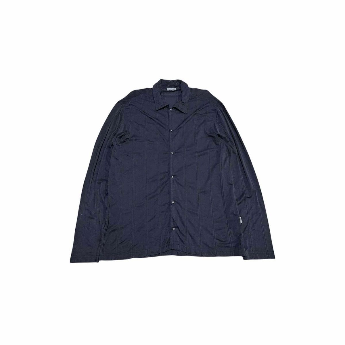 Karl Lagerfeld 🔥Vintage Lagerfeld Over Shirt Striped Snap Button See-thru Size US XL / EU 56 / 4 - 1 Thumbnail