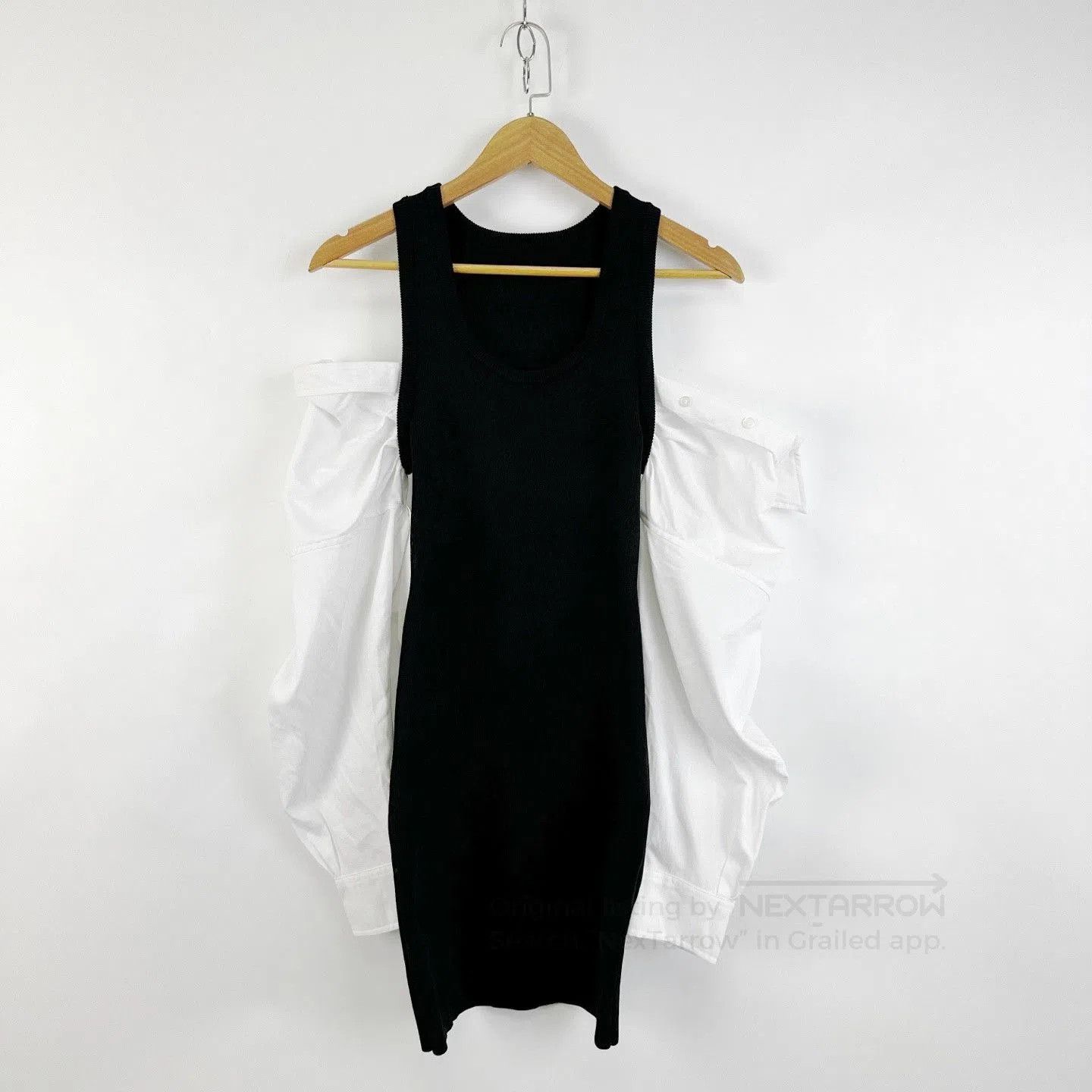 Alexander McQueen Alexander McQueen Off-Shoulder Fake Two-Piece Dress. Size M / US 6-8 / IT 42-44 - 1 Thumbnail