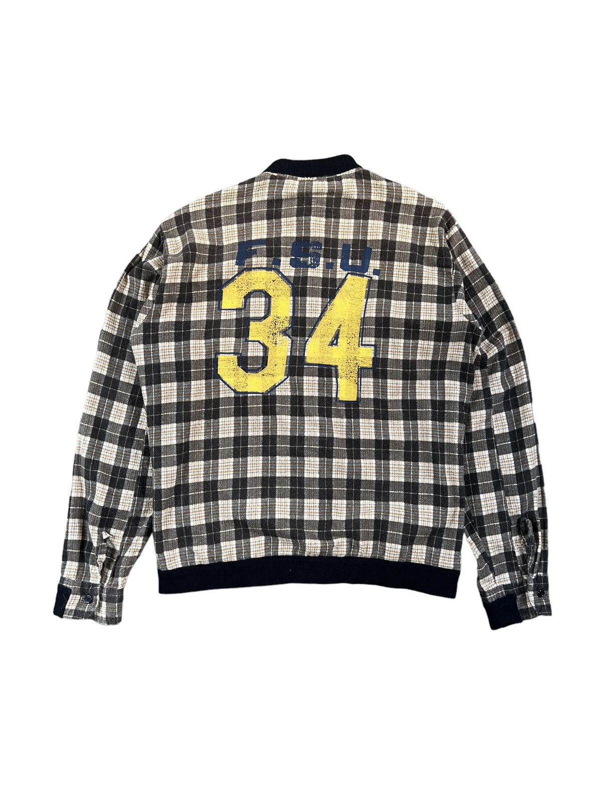 FiveBrother × Vintage Vintage 80s Five Brother Plaid Flannel Work Jacket Size US S / EU 44-46 / 1 - 2 Thumbnail