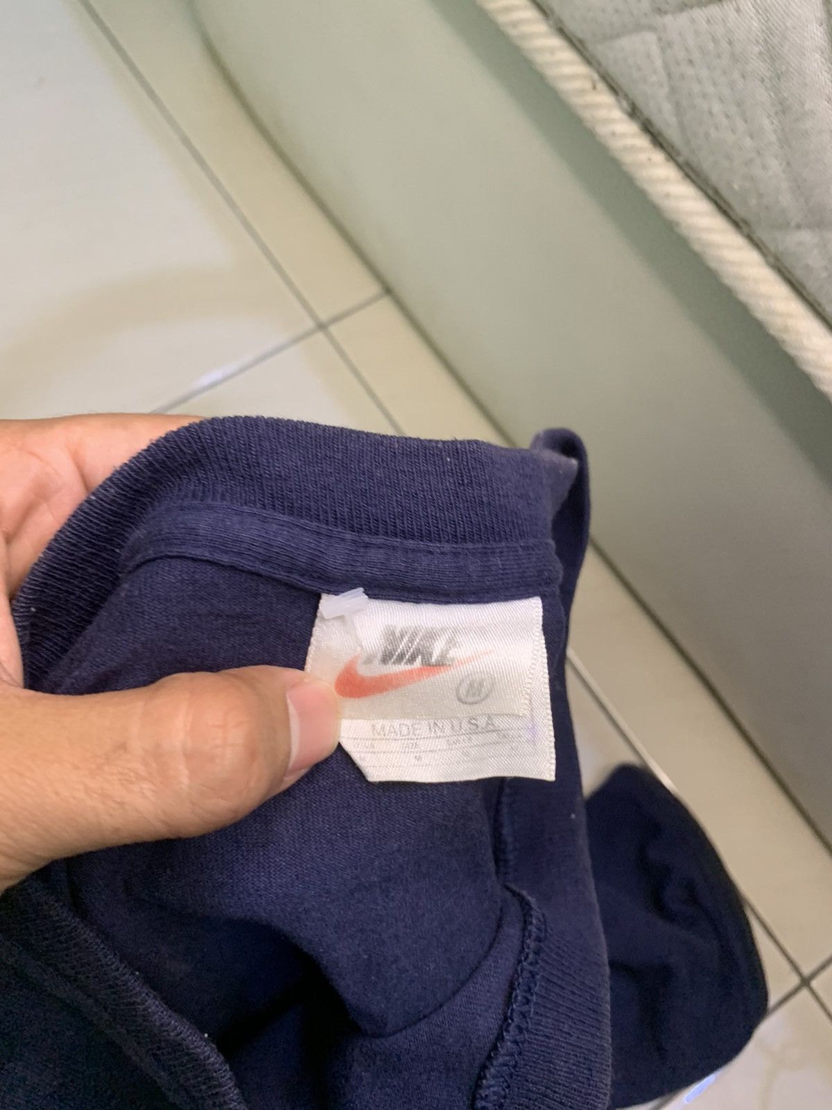 Nike × Vintage Vintage 90s Nike Double Sided Tshirt Whited Tag Made in USA Size US M / EU 48-50 / 2 - 6 Thumbnail