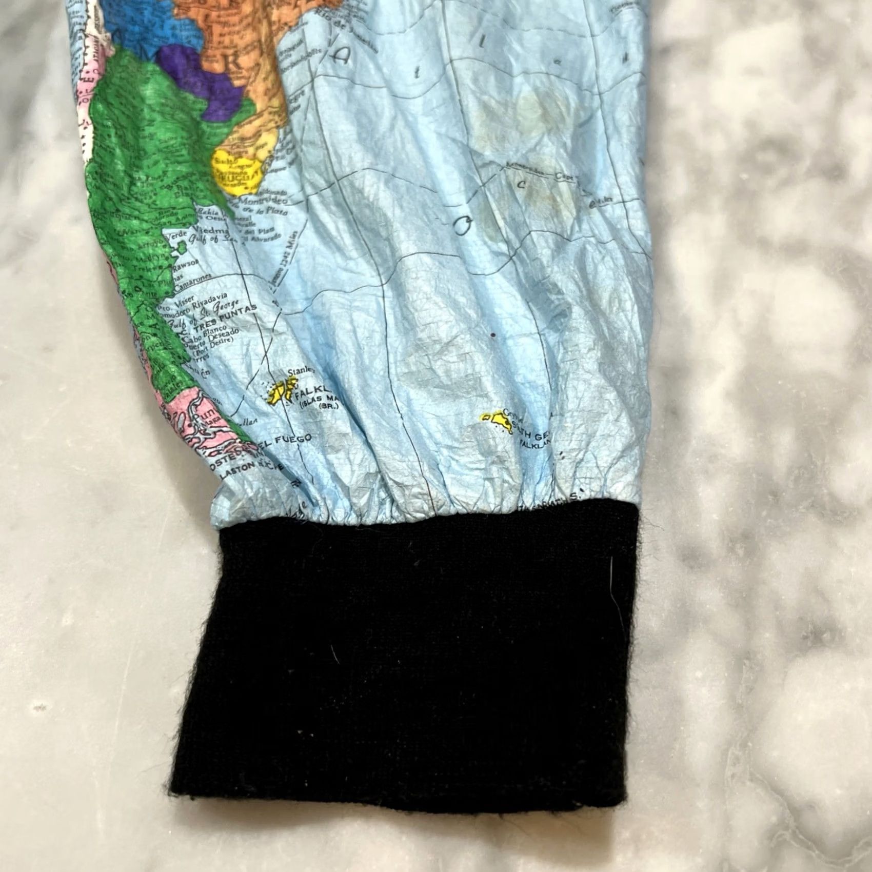 Vintage VTG 80s Ty Breakers Tyvek World Map Windbreaker Medium AllOver Print Kurt Cobain Size US 31 - 6 Thumbnail