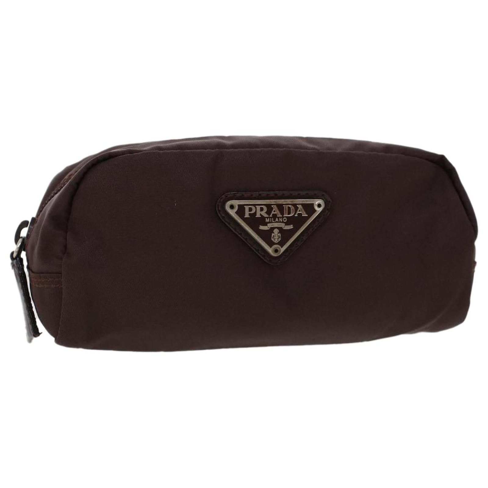 Prada o1srvl11e0624 Size: OS / Cosmetic Pouch in Brown Size ONE SIZE - 1 Thumbnail