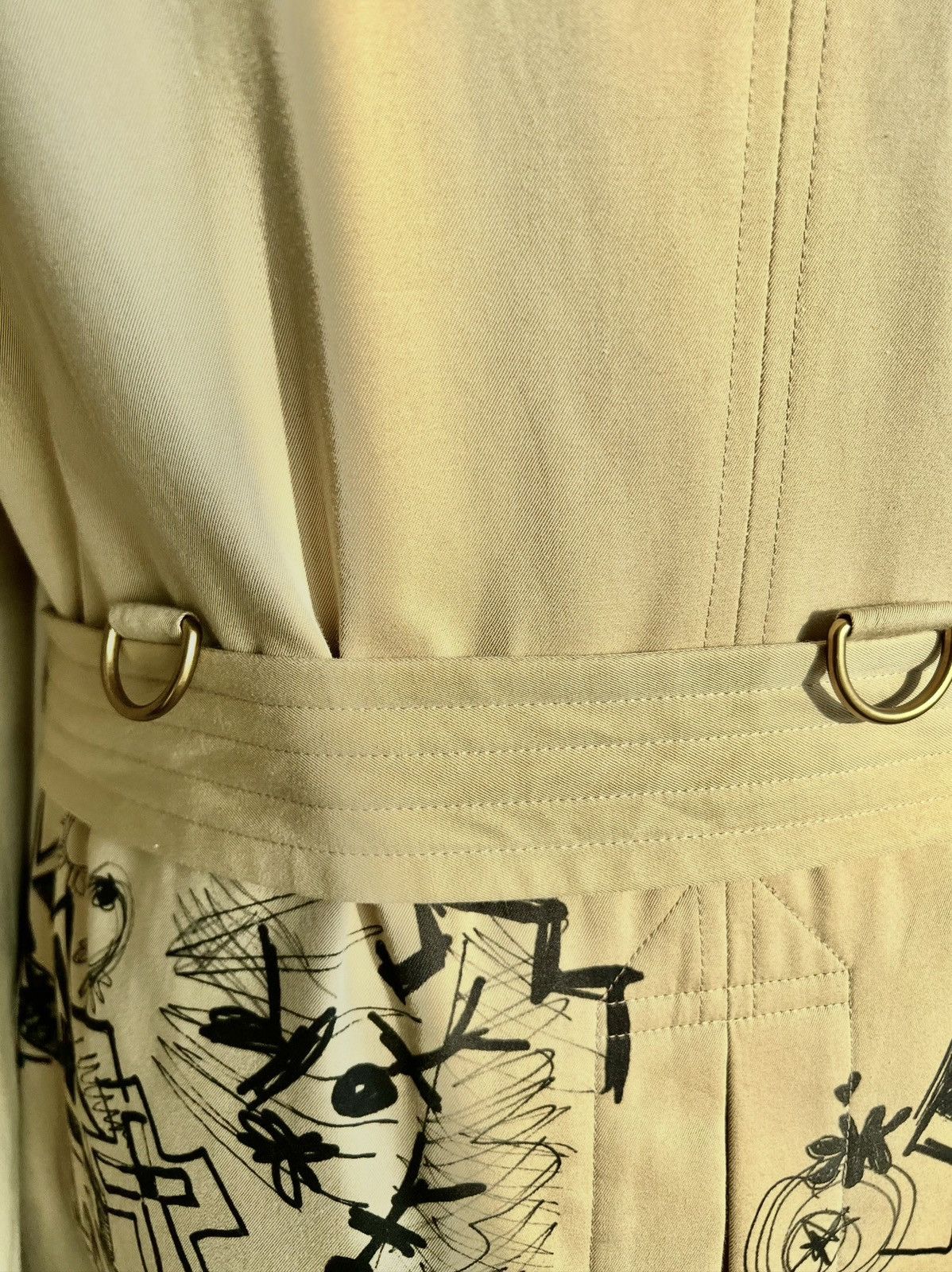 Burberry Burberry Graffiti Print Trench Coat- Size 50 Size US M / EU 48-50 / 2 - 11 Thumbnail