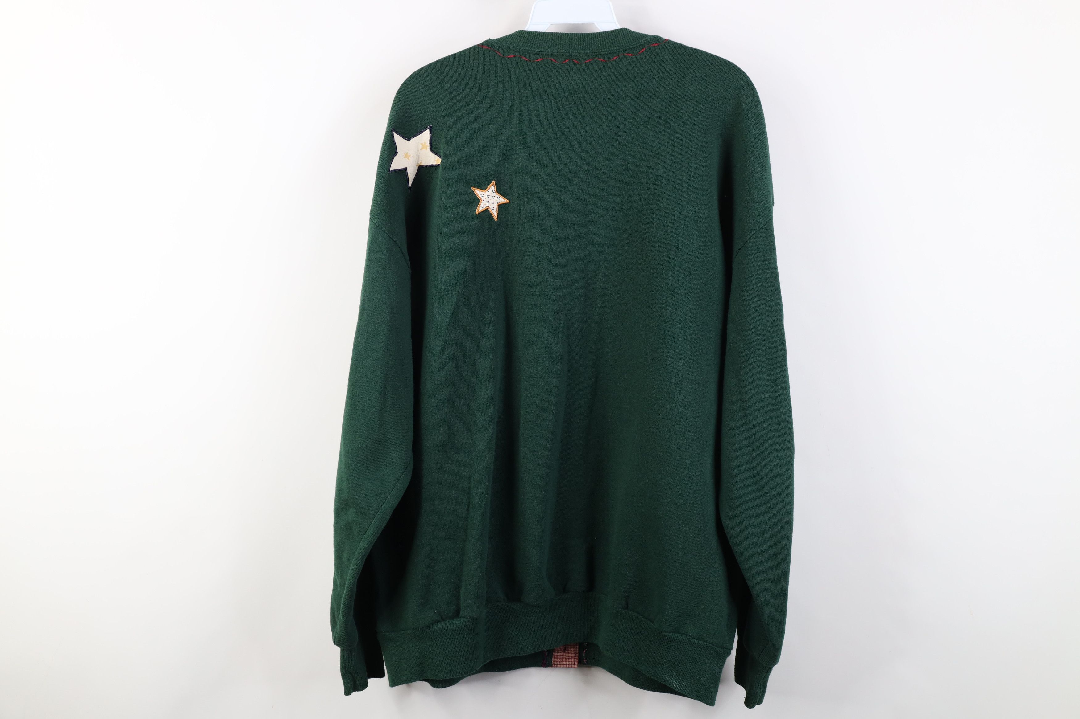 Vintage Vintage 90s Patchwork Angel Star Cardigan Sweatshirt USA Size XL / US 12-14 / IT 48-50 - 13 Thumbnail