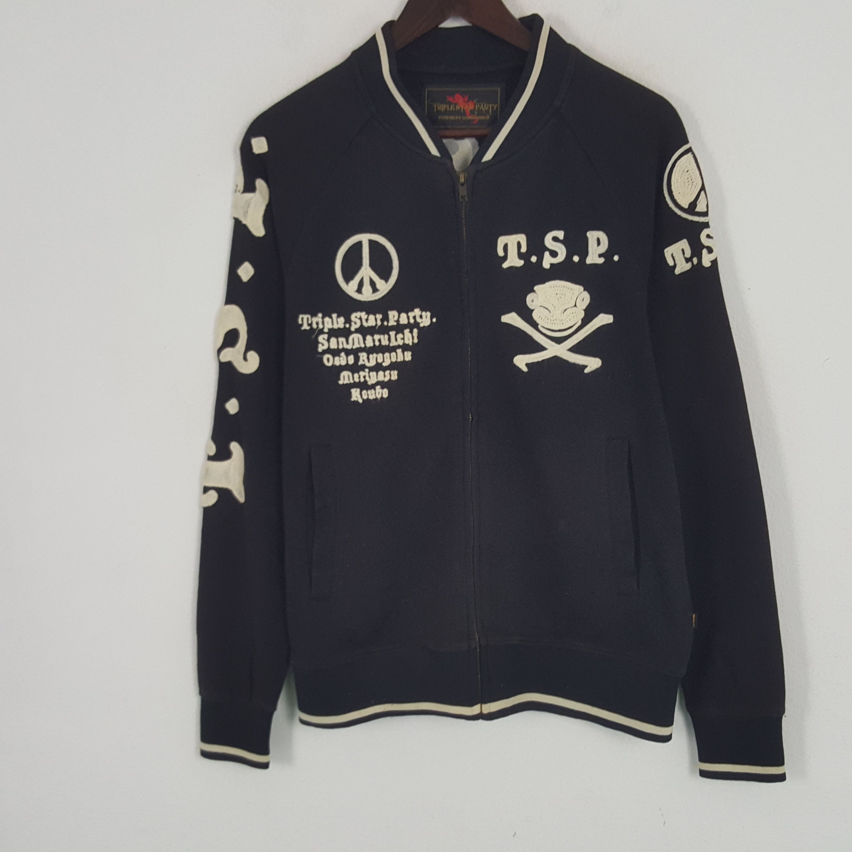Japanese Brand × Vintage Vintage Triple Star Party Zipper Sweater Jacket Size US M / EU 48-50 / 2 - 3 Thumbnail