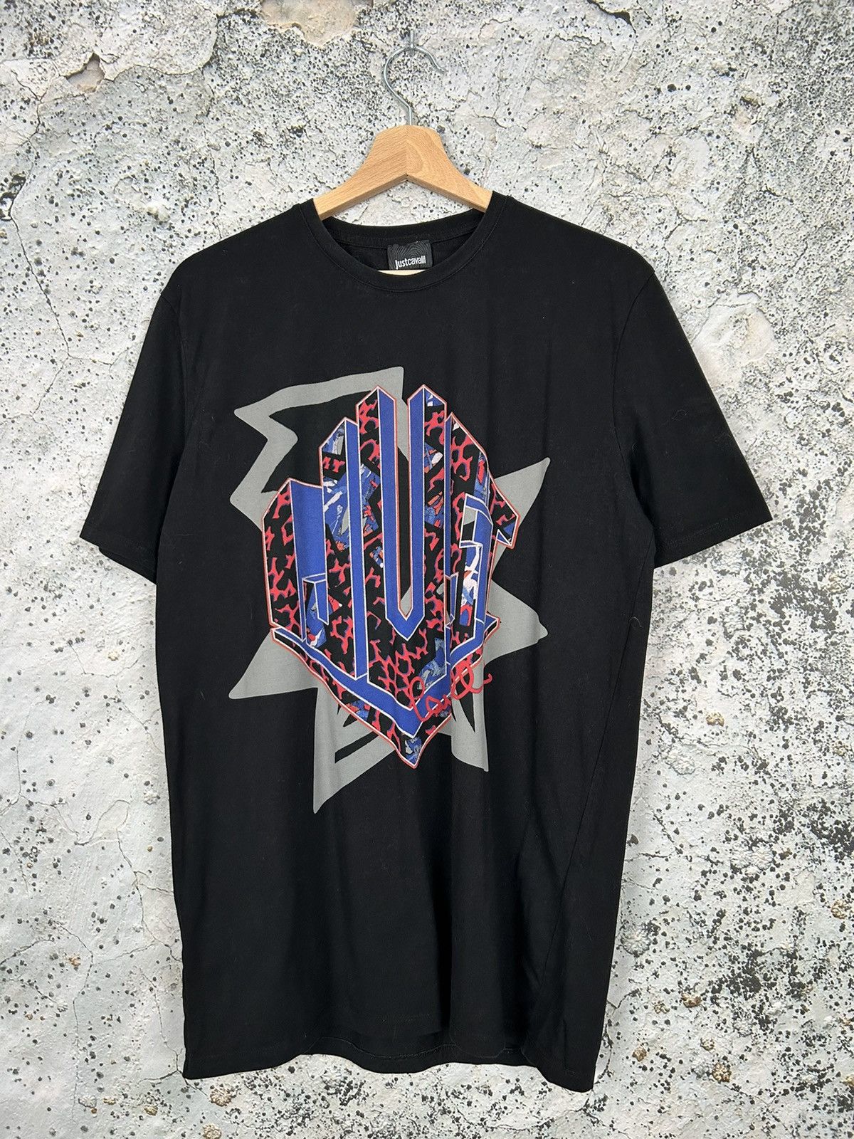 Designer Just Cavalli Graphic Tee Vintage Designer Streetwear Hype Size US XL / EU 56 / 4 - 1 Thumbnail