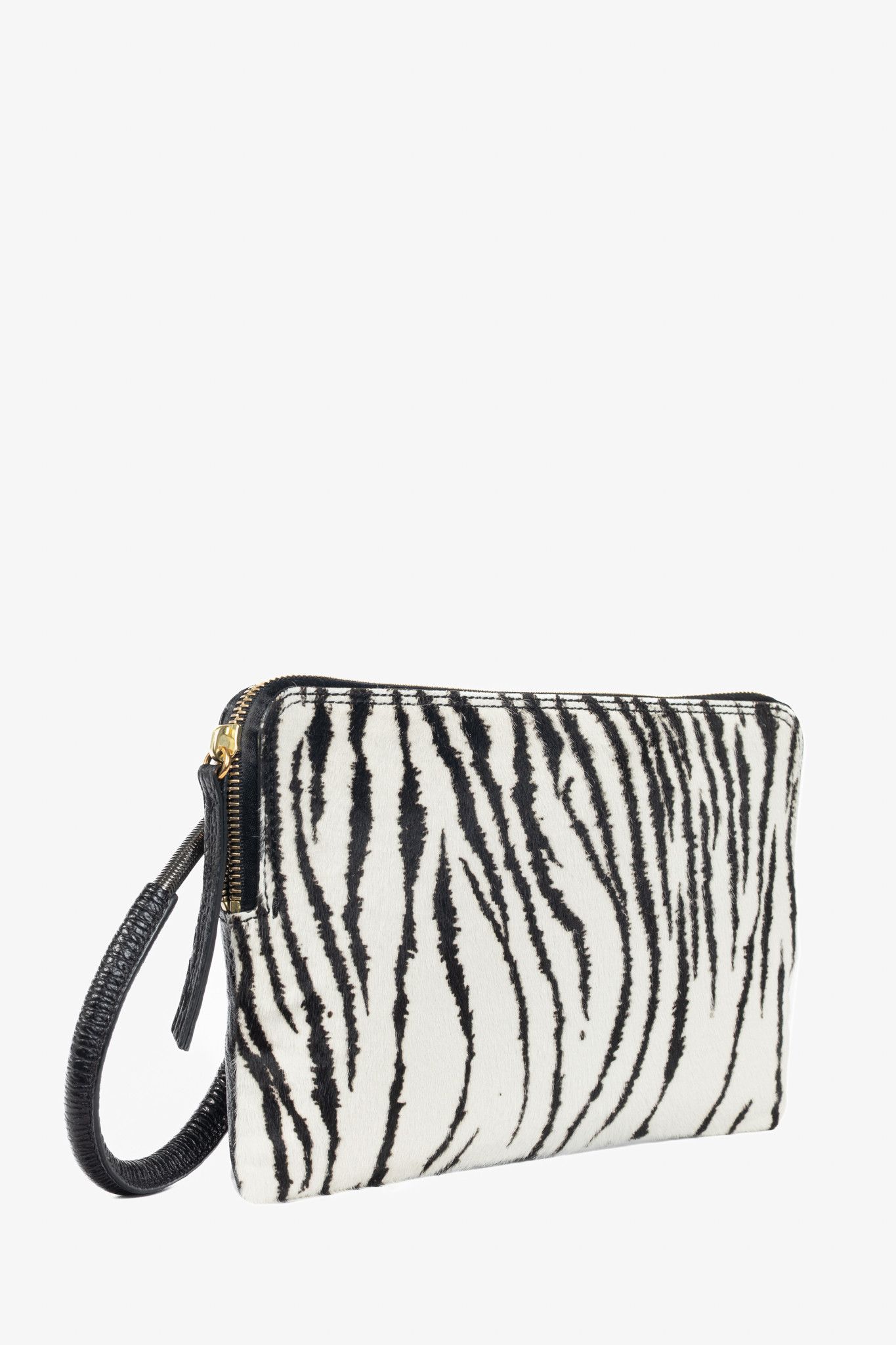 Lanvin Lanvin Zebra Pony-Hair & Leather Oversized Clutch Size ONE SIZE - 2 Thumbnail