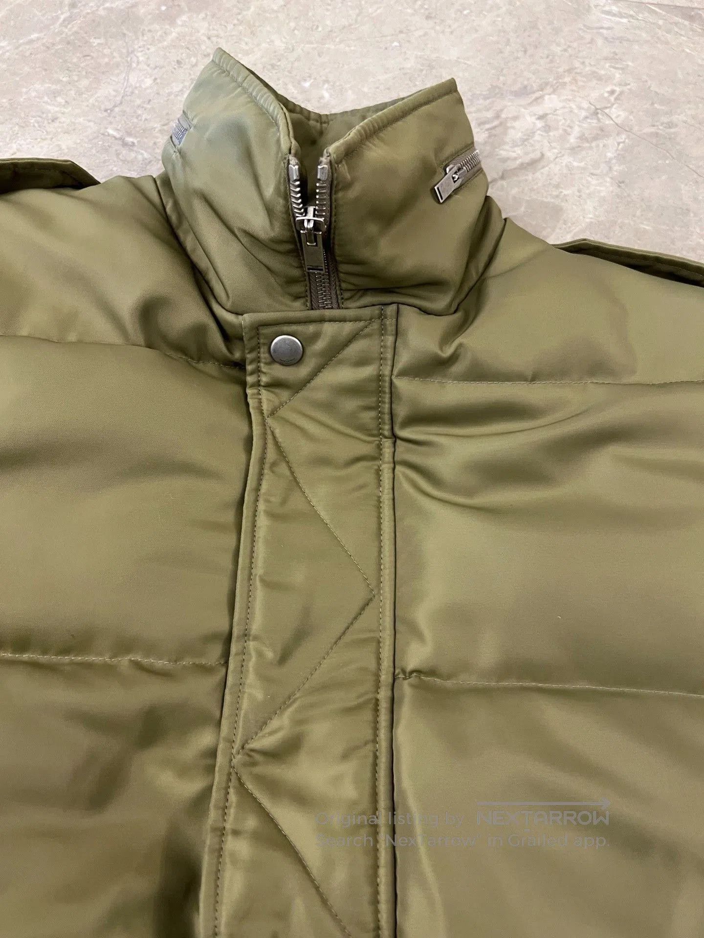 Saint Laurent Paris Saint Laurent Green Puffer Jacket with Epaulets. Size US M / EU 48-50 / 2 - 5 Thumbnail