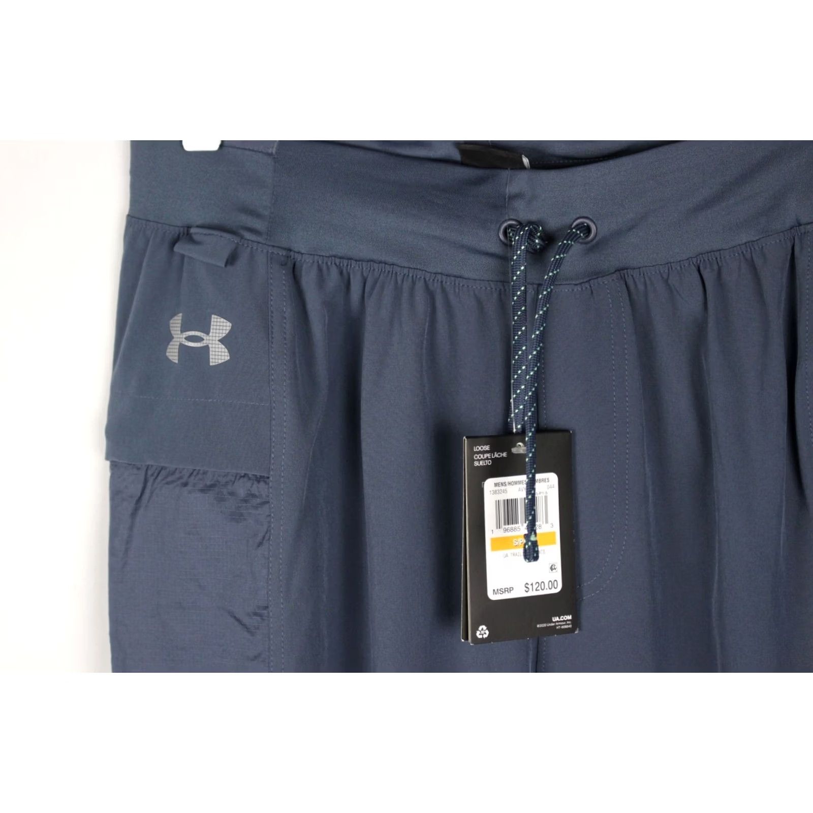Under Armour Under Armour Trail Run Pants Men's Gray Small 29" Inseam 87% Polyester 13% Elastine Jogger Loose Fit Drawstring Pockets 1383245 044 Size US 29 - 4 Thumbnail