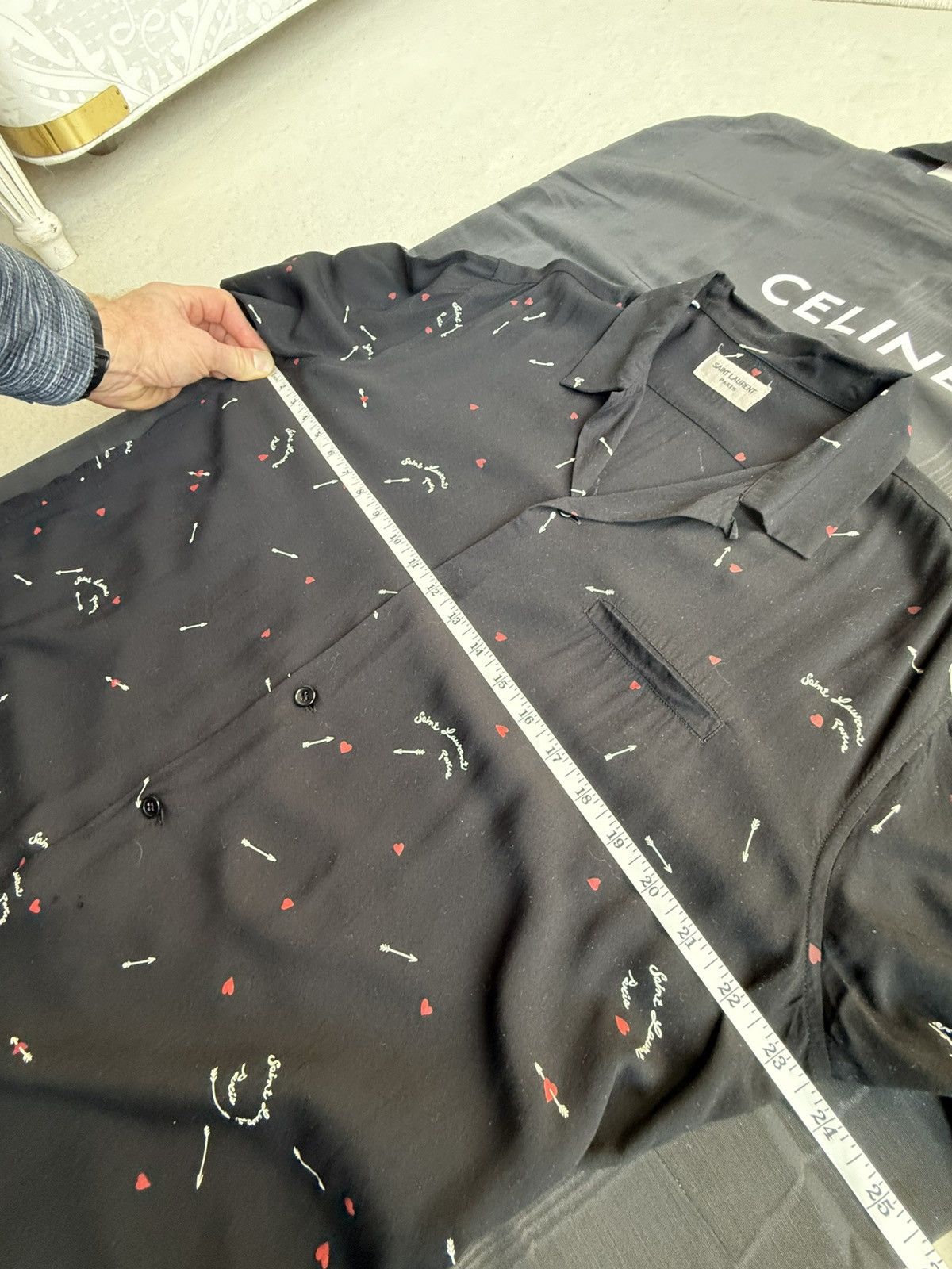 Saint Laurent Paris SS22 Saint Laurent short sleeve shirt heart arrow logo 41 Size US L / EU 52-54 / 3 - 3 Thumbnail