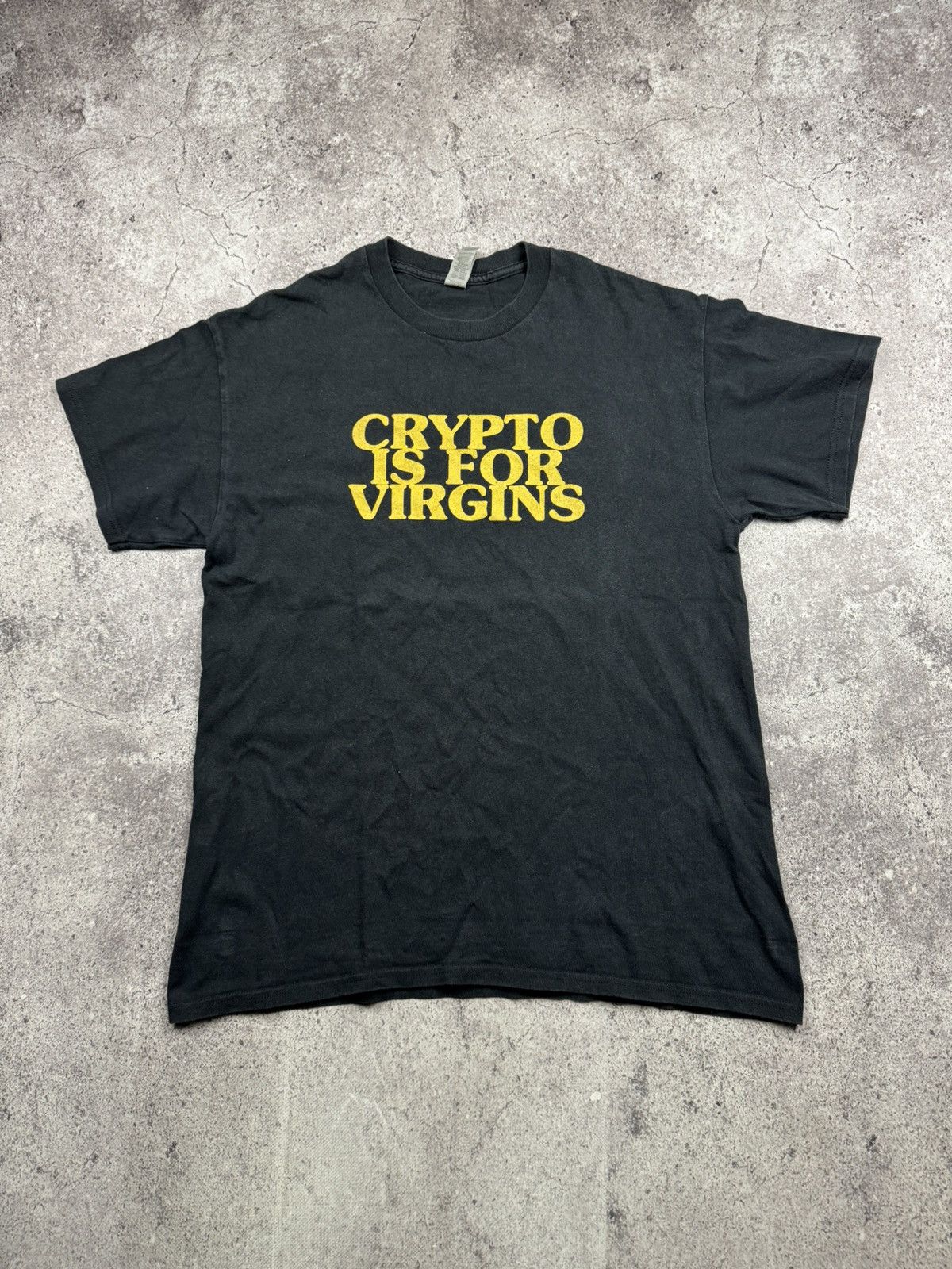 Vintage VINTAGE Y2K CRYPTO IS FOR VIRGINS FUNNY FADED SHIRT BITCOIN |  Grailed