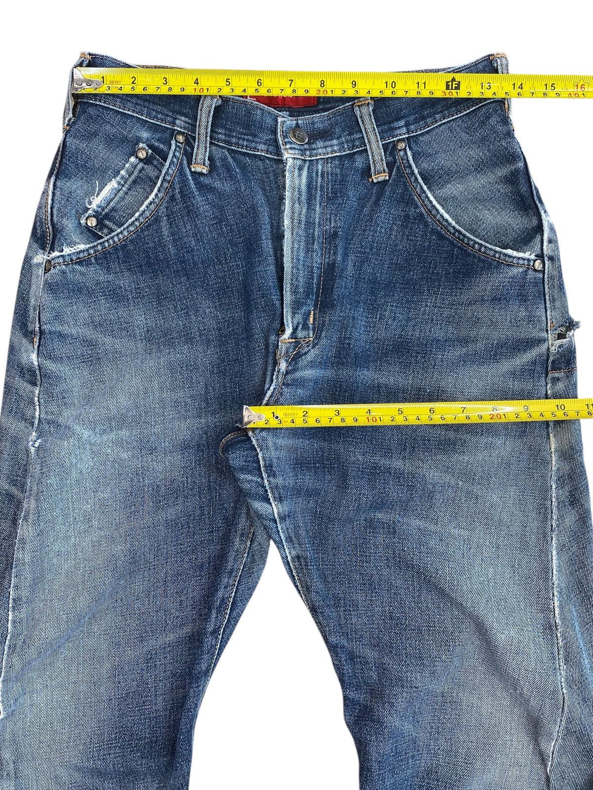 Edwin Edwin Vintage Faded Wash Style Twist Leg Jeans Size US 28 / EU 44 - 9 Thumbnail
