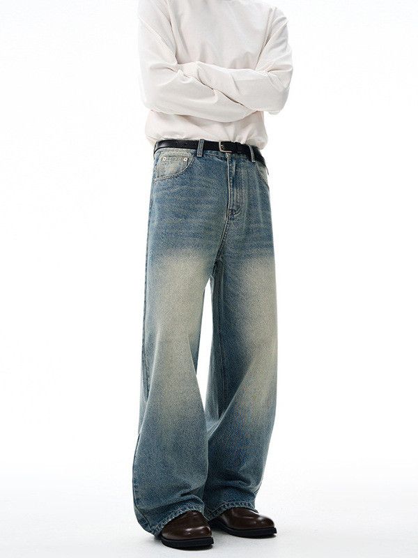 Japanese Brand Japanese retro street style washed distressed loose jeans Size US 32 / EU 48 - 2 Thumbnail
