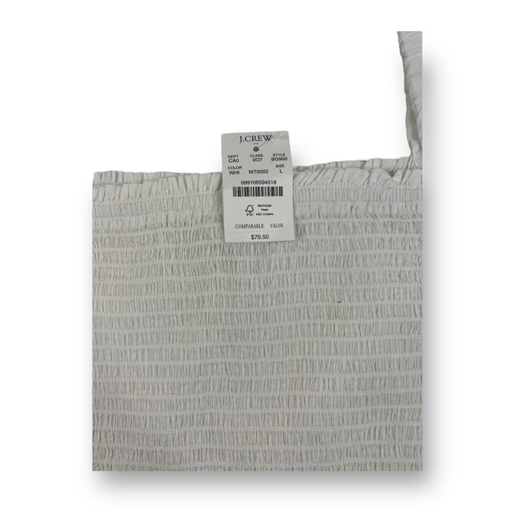 Other J. Crew Smocked Puff Sleeve Ruffle Top Size Large Size L / US 10 / IT 46 - 2 Thumbnail
