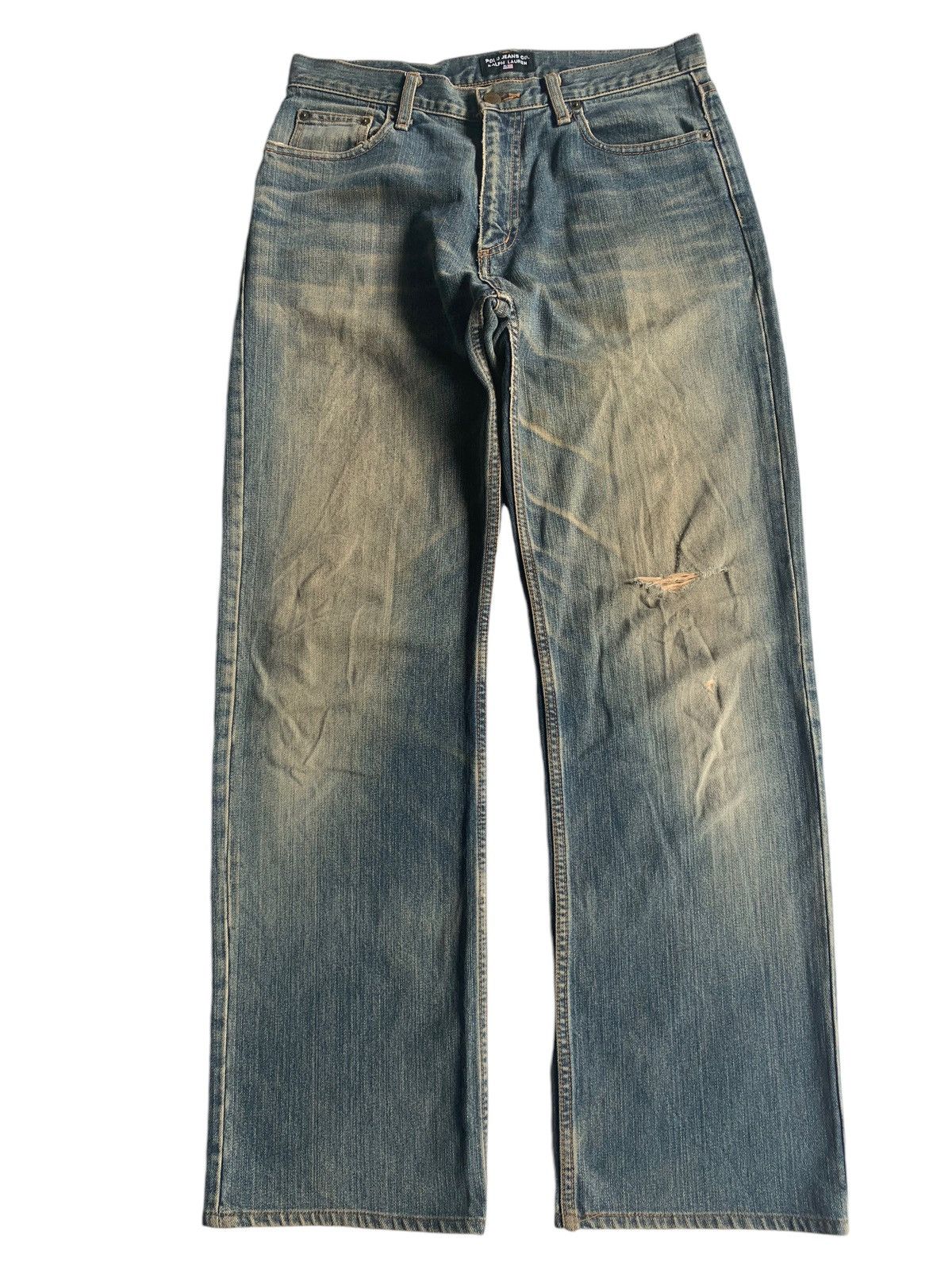 Jean × Polo Ralph Lauren × Vintage POLO RALPH LAUREN JEANS MUDWASH FADED DISTRESSED DENIM Size US 30 / EU 46 - 1 Thumbnail