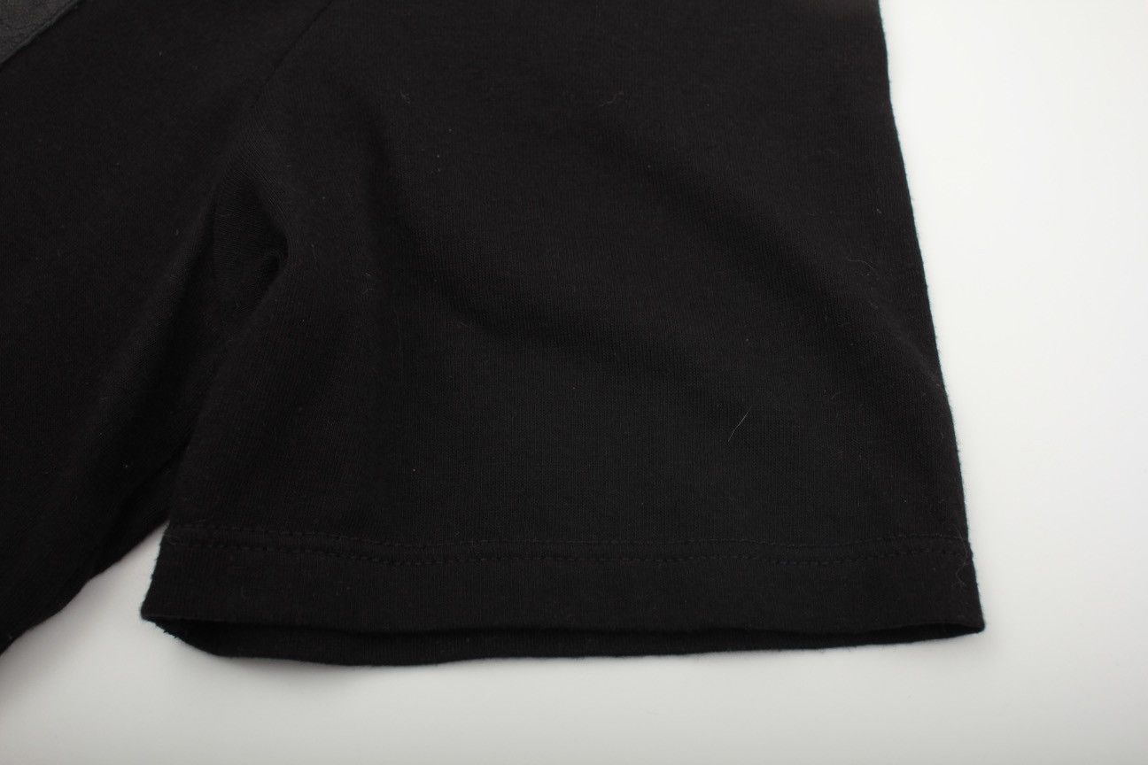 The Kooples The Kooples Leather Pocket Black Cotton T-shirt Size M / US 6-8 / IT 42-44 - 4 Thumbnail