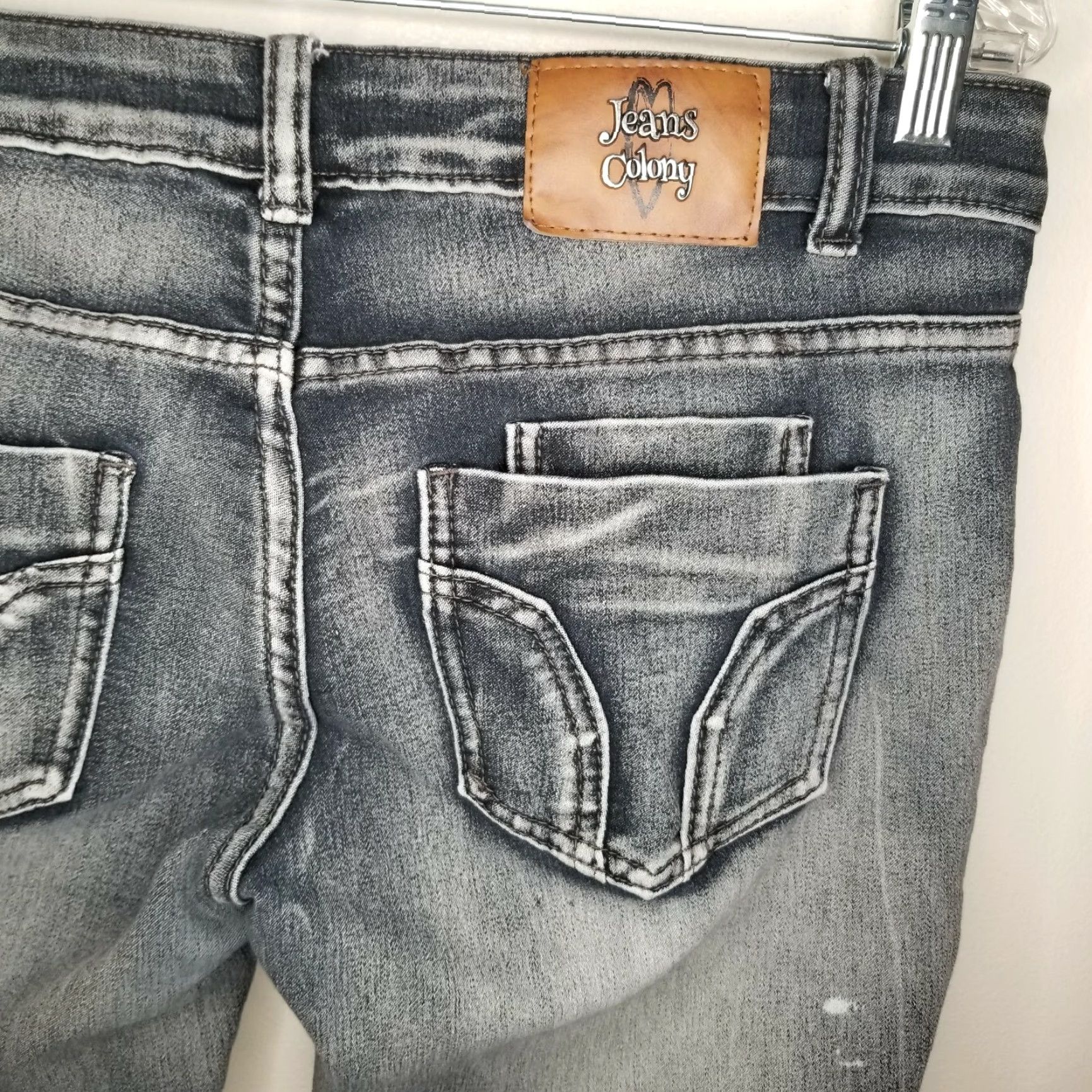 Vintage Jean Colony Womens Jeans Gray Jeggings Size 11 Size 32" / US 10 / IT 46 - 6 Thumbnail