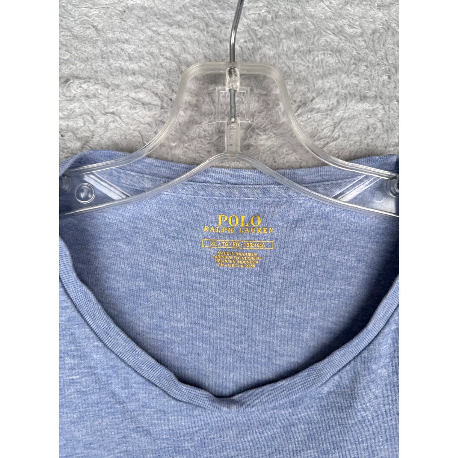 Ralph Lauren VINTAGE Ralph Lauren Polo Shirt Men XL Blue Cotton Crew Neck Short Sleeve Embroidered Logo All Seasons 90s Sports Designer Classic Size US XL / EU 56 / 4 - 7 Thumbnail
