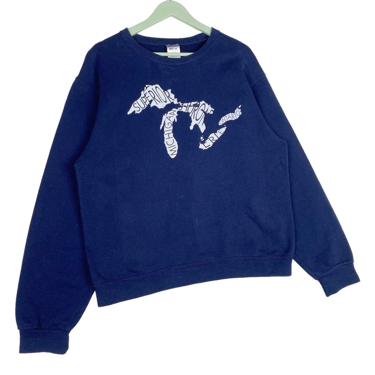 Jerzees Superior Michigan Maps Sweatshirt Crewneck Pullover Jumper Size US M / EU 48-50 / 2 - 4 Thumbnail
