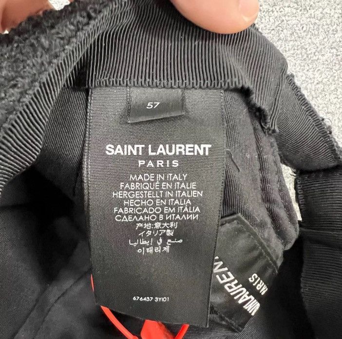 Saint Laurent Paris × Yves Saint Laurent Saint Laurent big logo tweed baseball cap2410-Nextarrow Size ONE SIZE - 5 Thumbnail