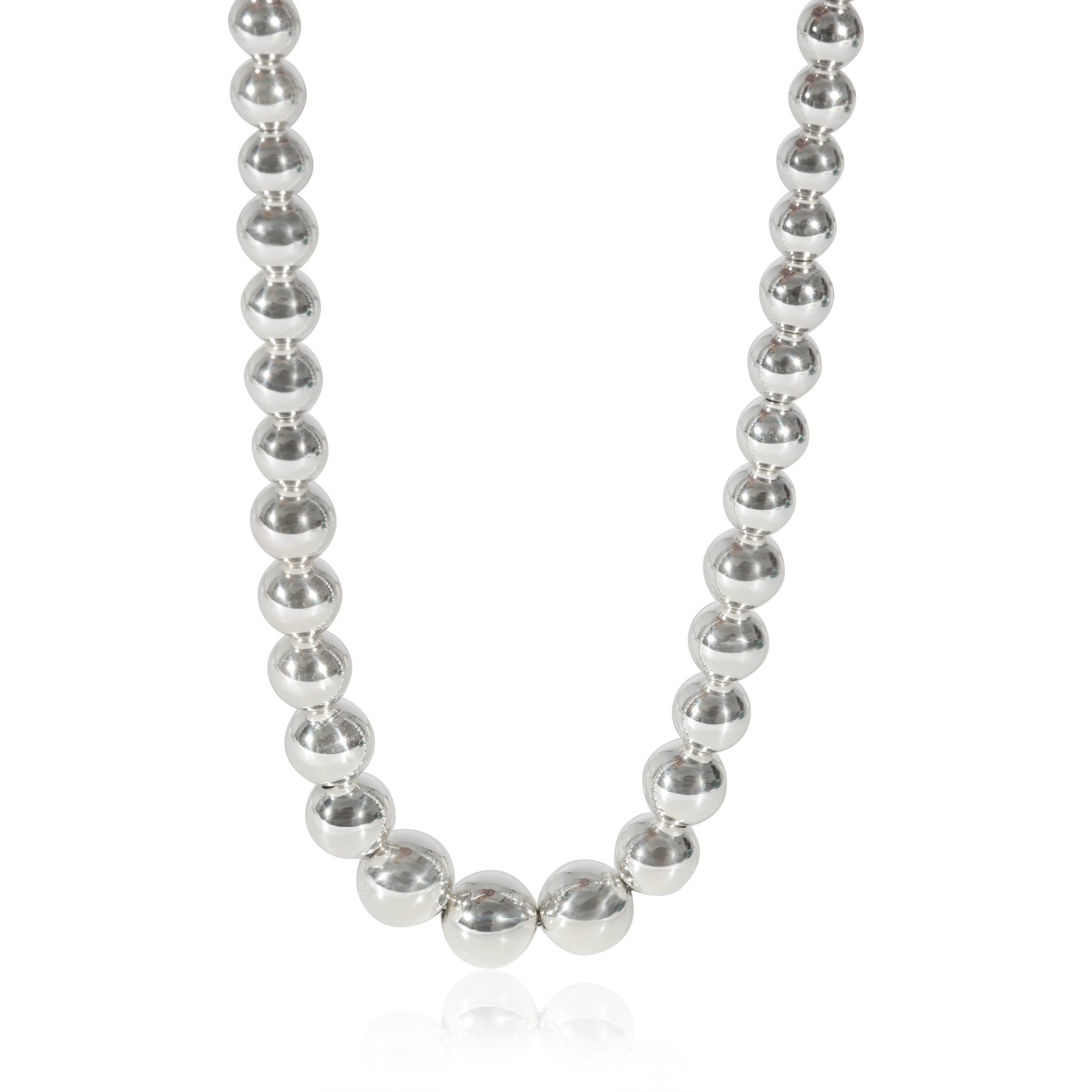 image of Tiffany Co Tiffany & Co. Hardwear Graduated Ball Necklace In Sterling Silver, Women's