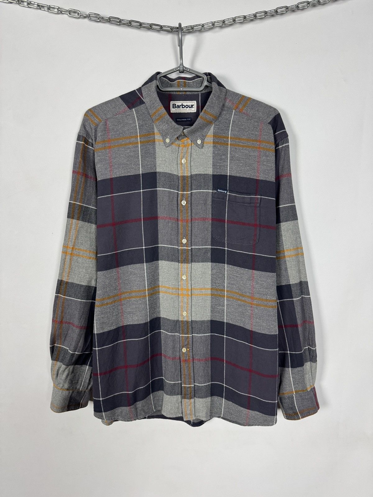 Barbour Barbour Tailored Fit Long Sleeve Plaid Shirt Button Up XXL Size US XXL / EU 58 / 5 - 1 Thumbnail